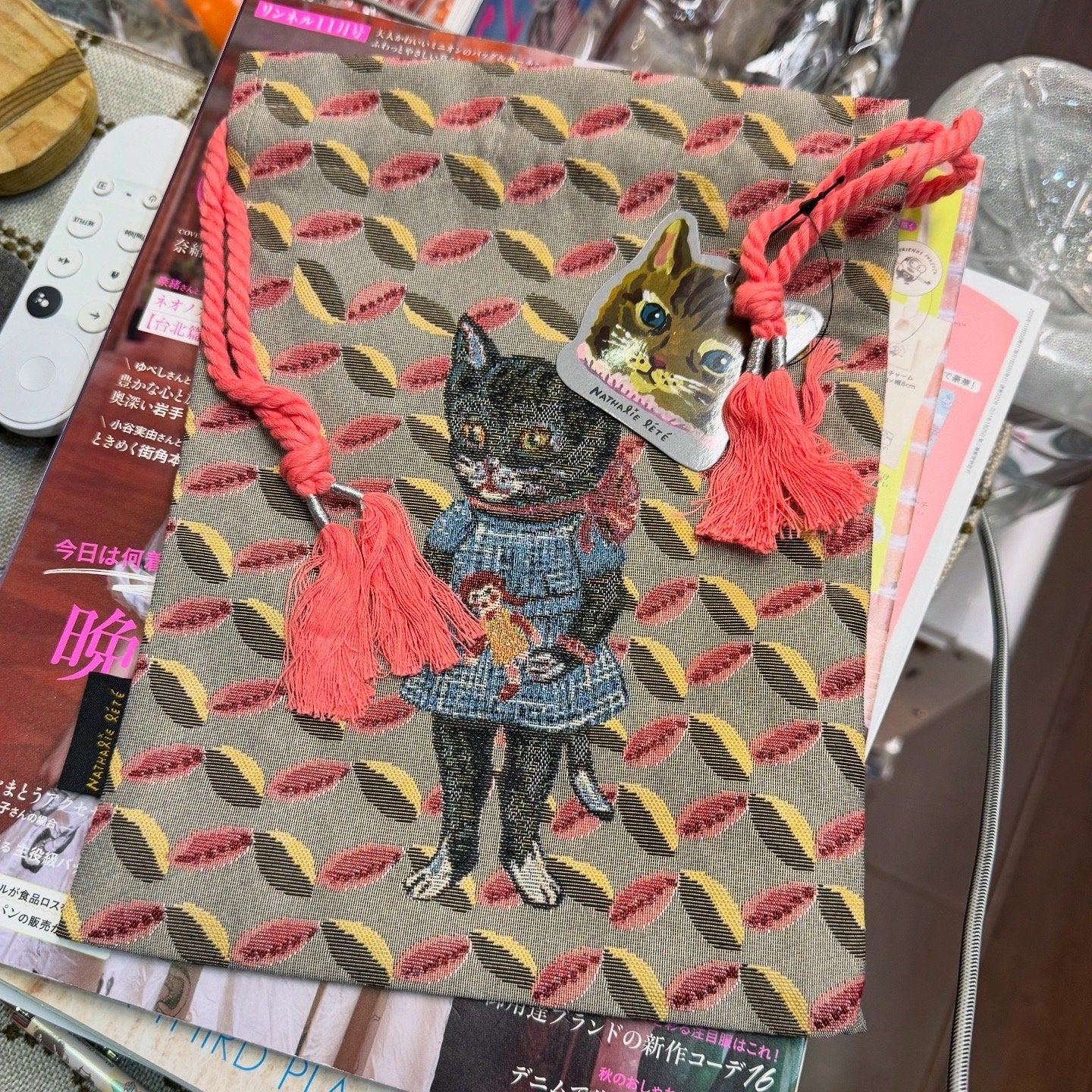 Nathalie Lete Cat Drawstring Bag