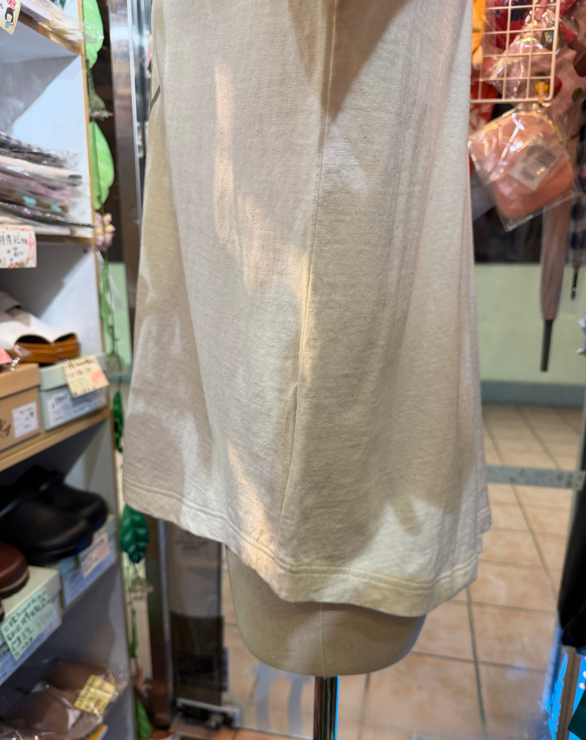 Sale- Tumugu On my Way Ivory T-shirt, made in Japan