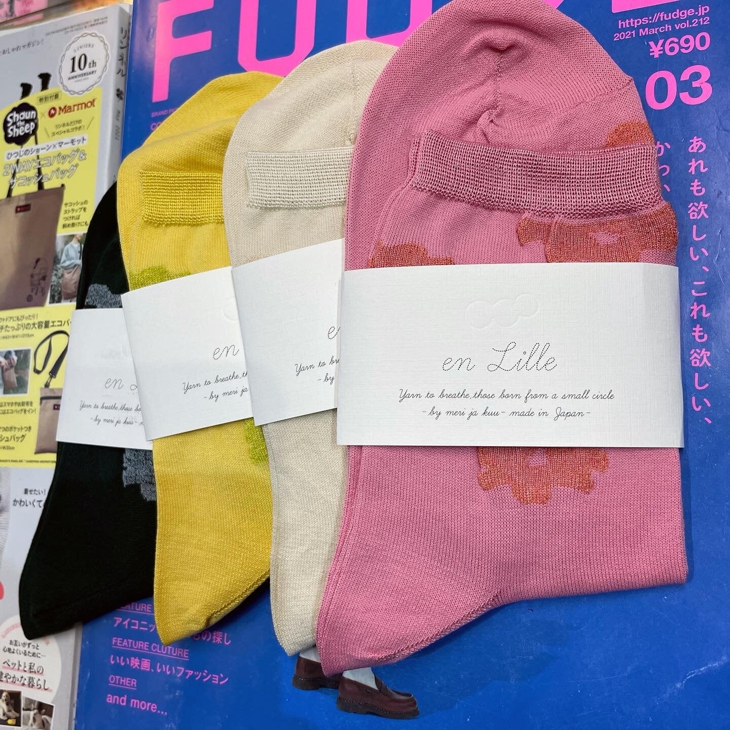Sale- en Lille Floral Socks, 4 Colors, made in Japan