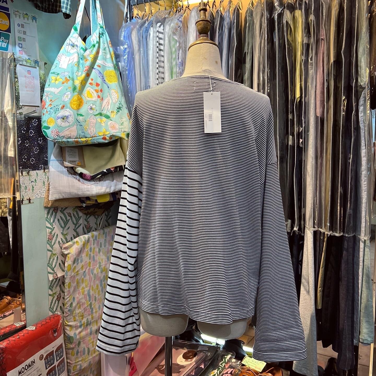 EXTRA20- Diaries Black Striped T-shirt, made in Japan