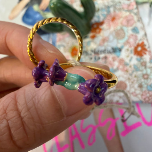 Les Néréides Paris Morning glory Ring, size 13, imported from the UK