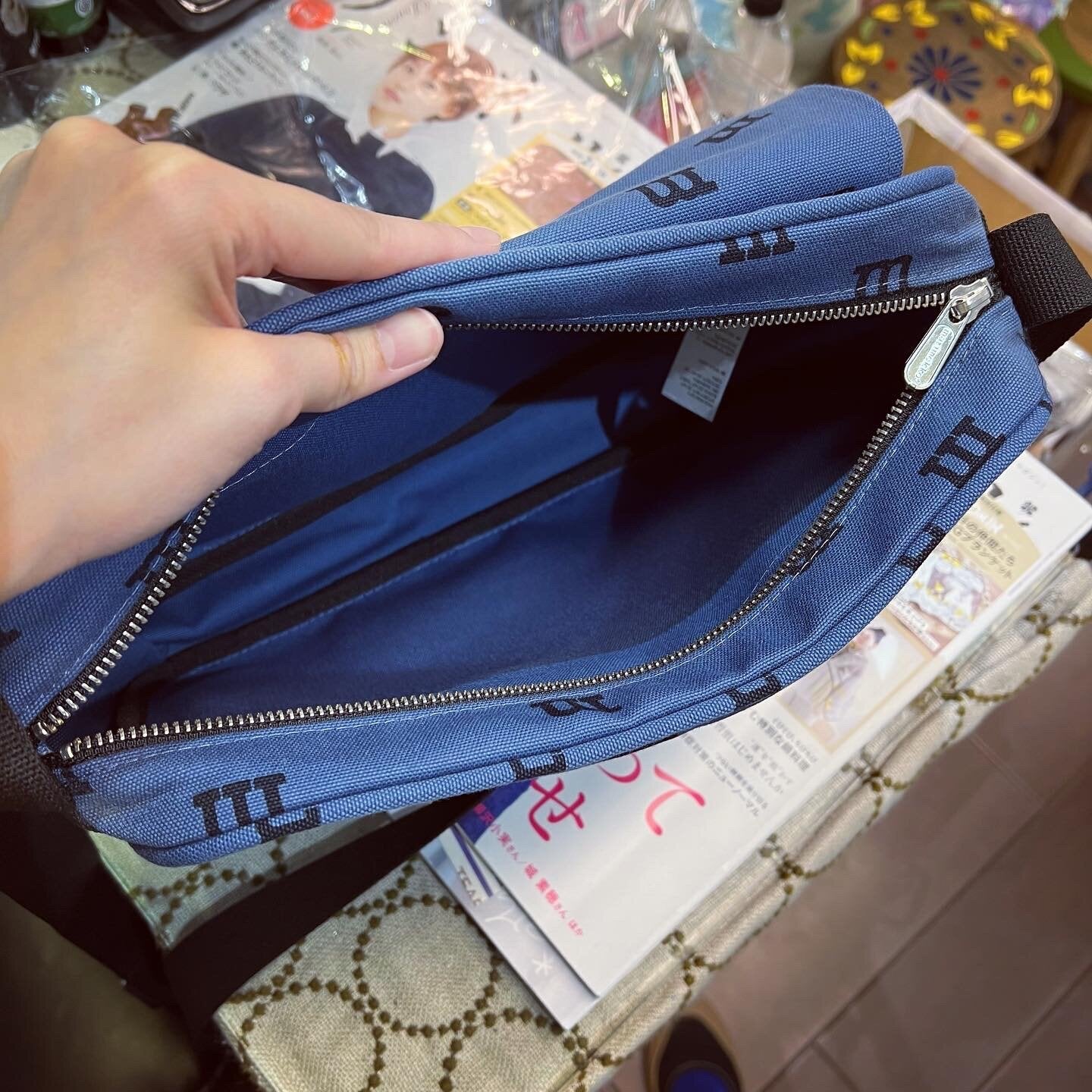 Sale- Marimekko Navy Logomania Shoulder Bag, made in Estonia