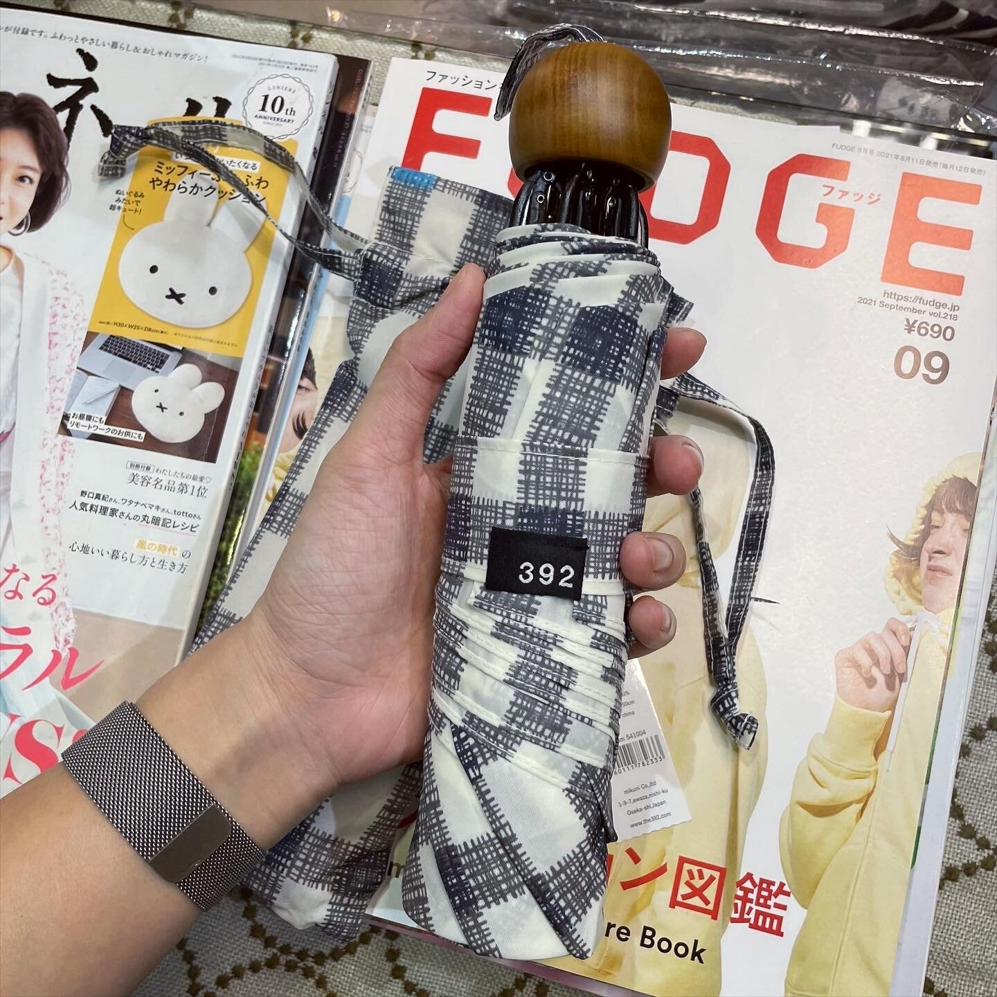 Gingham Umbrella, 2 Colors
