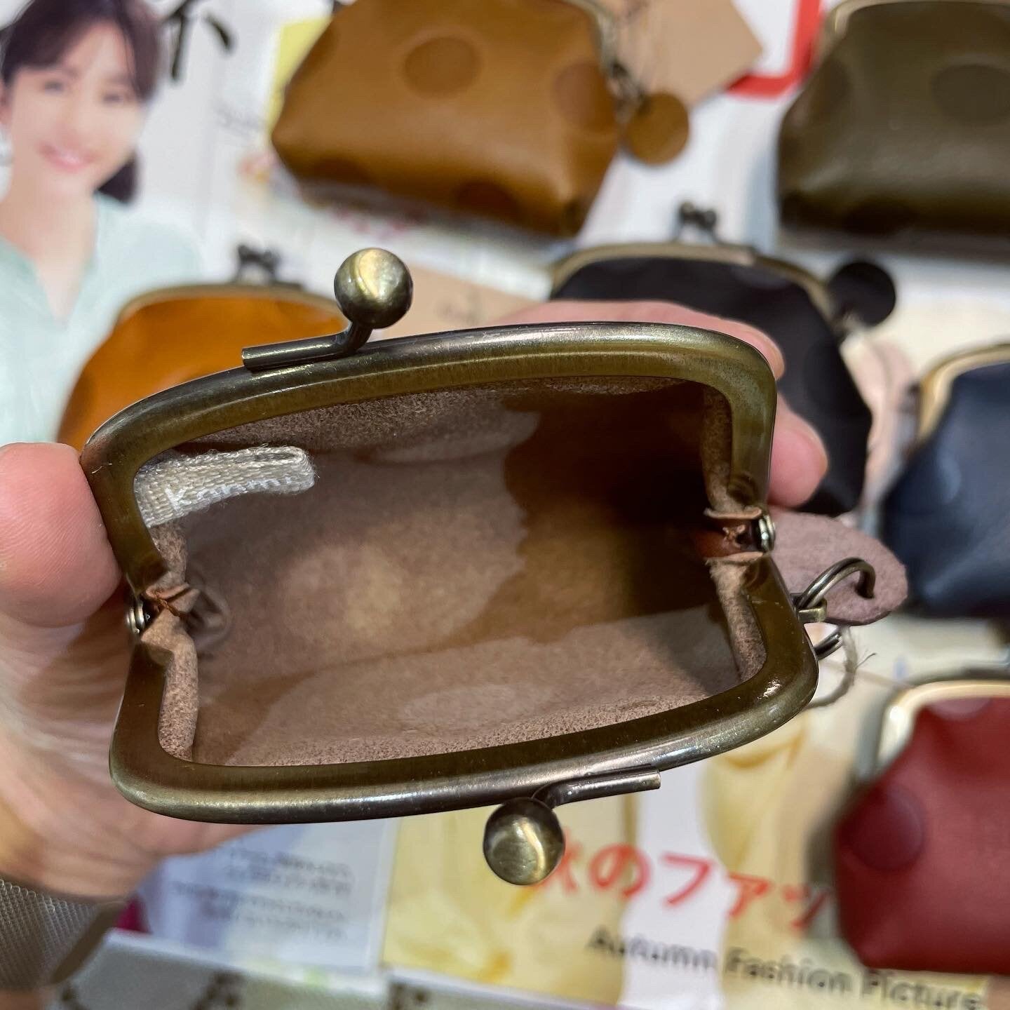 Kanmi Leather Coin Bags, 7 Colors, made in Japan