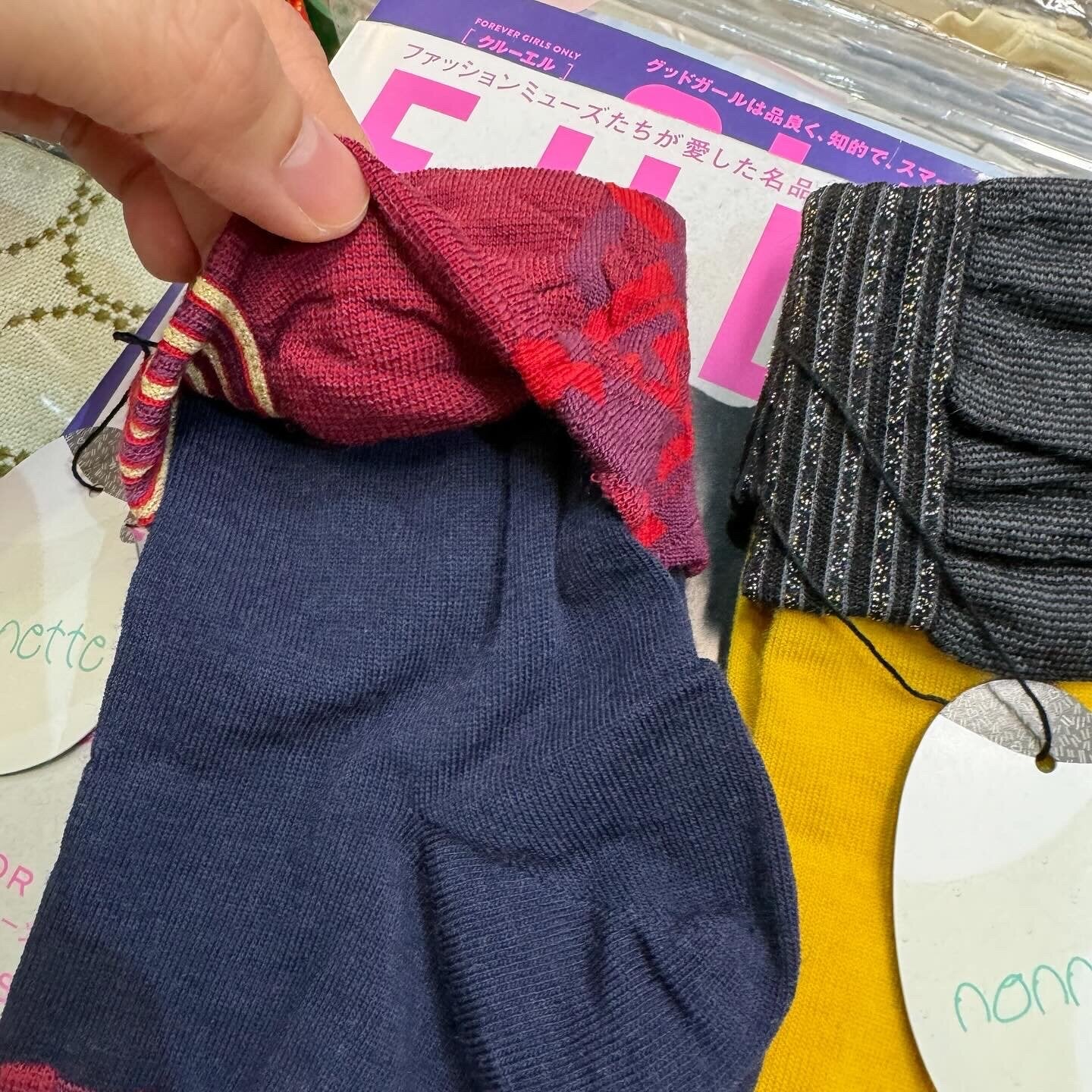 Sale- Nonnette Wool Socks, 2 Colors, made in Japan