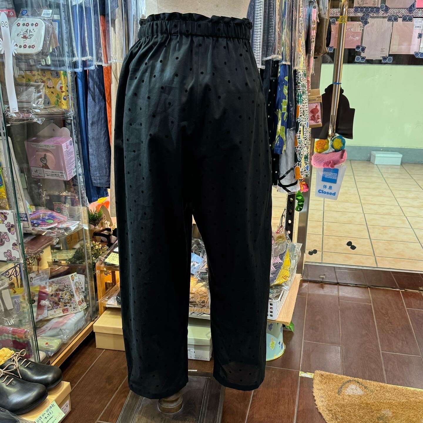 Sale- Ynir Polka Black Pants, made in Japan