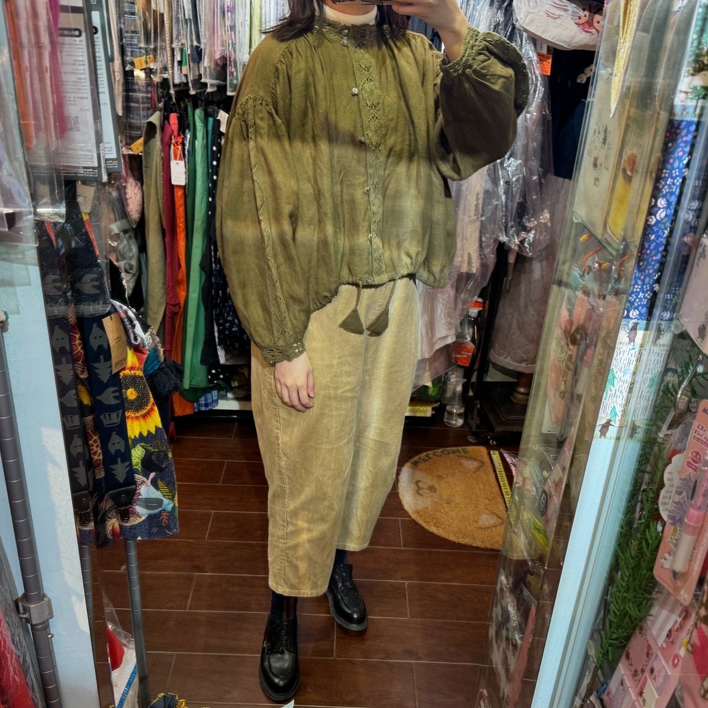 EXTRA20- TSUHARU Forest Lace Shirt, made in India