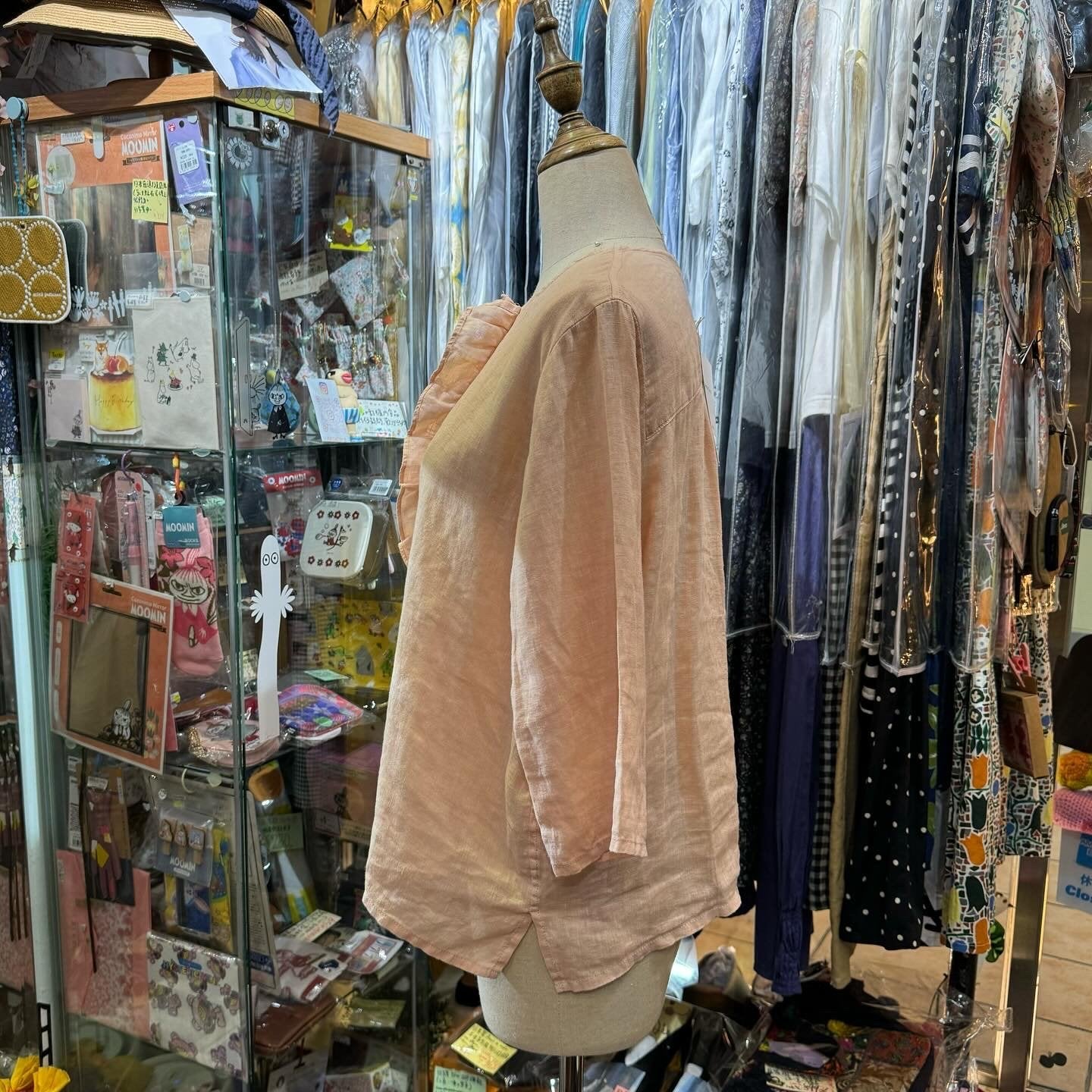 EXTRA20- A* koloni Pink Linen Shirt