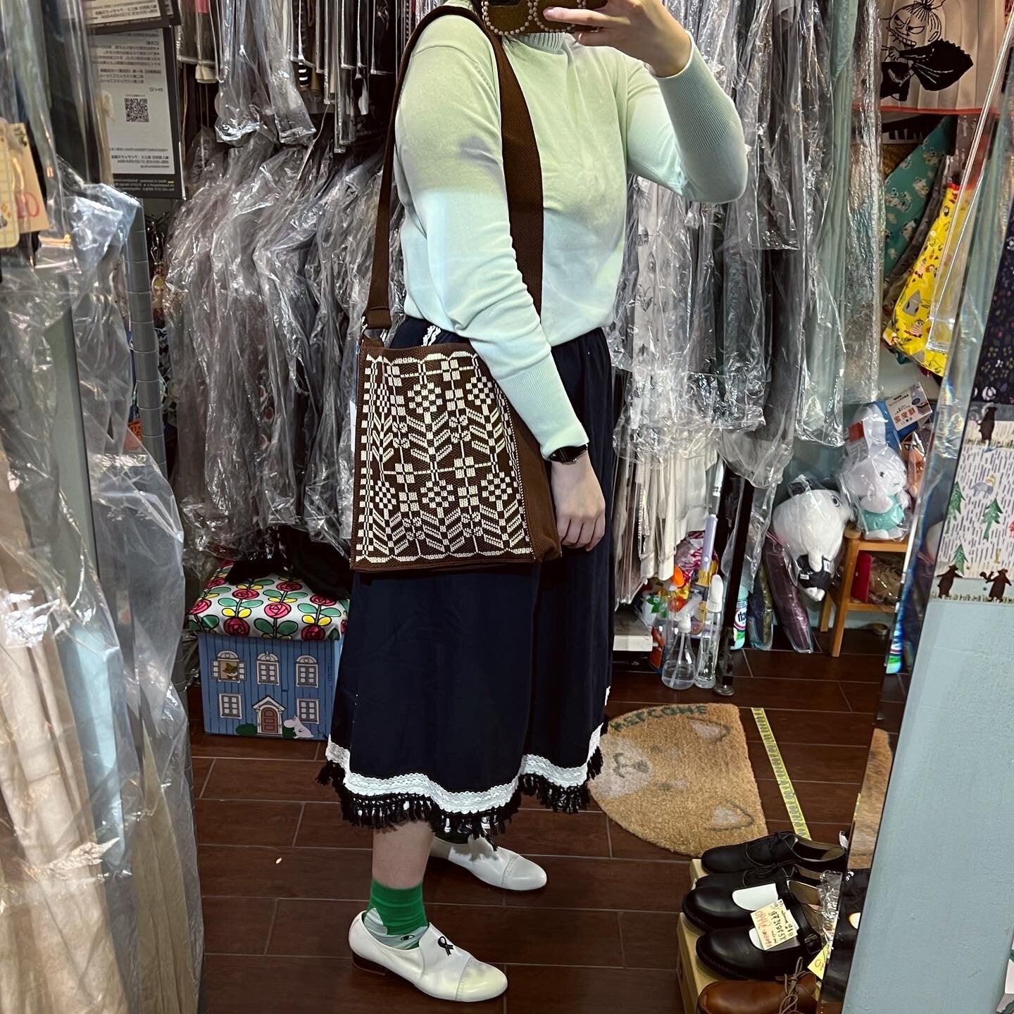Sale- French bull Brown Bag, made in Japan
