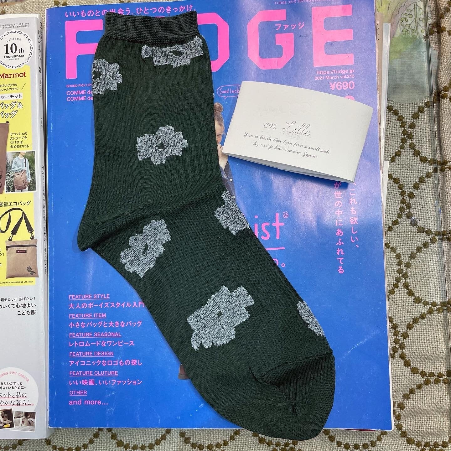 Sale- en Lille Floral Socks, 4 Colors, made in Japan