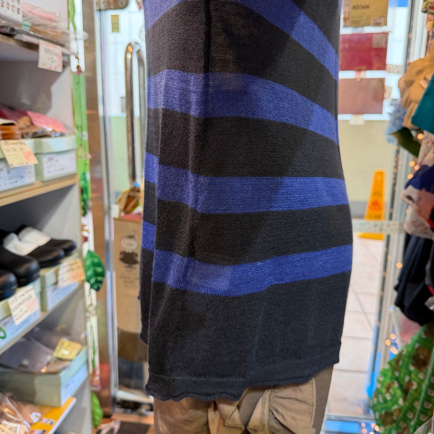 Ichi Linen-Blend Sheer Striped Cardigan, 2 Colors