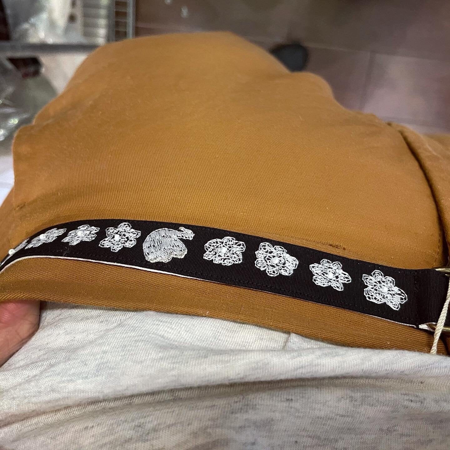 Sale- Haupia Embroidery 2Way Belt, made in Japan