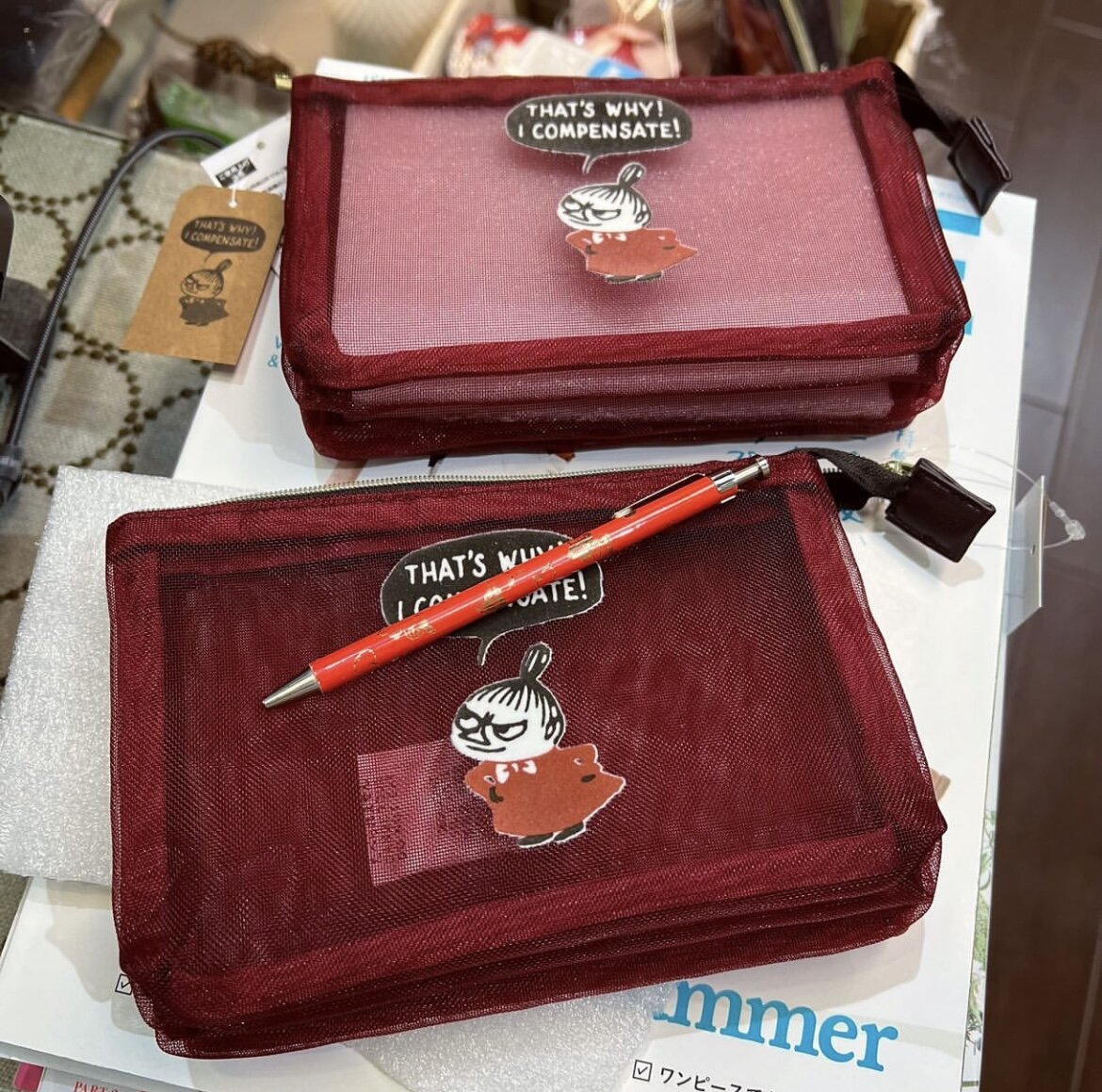 Sale- Little My Red Pouch, Pencil Bag