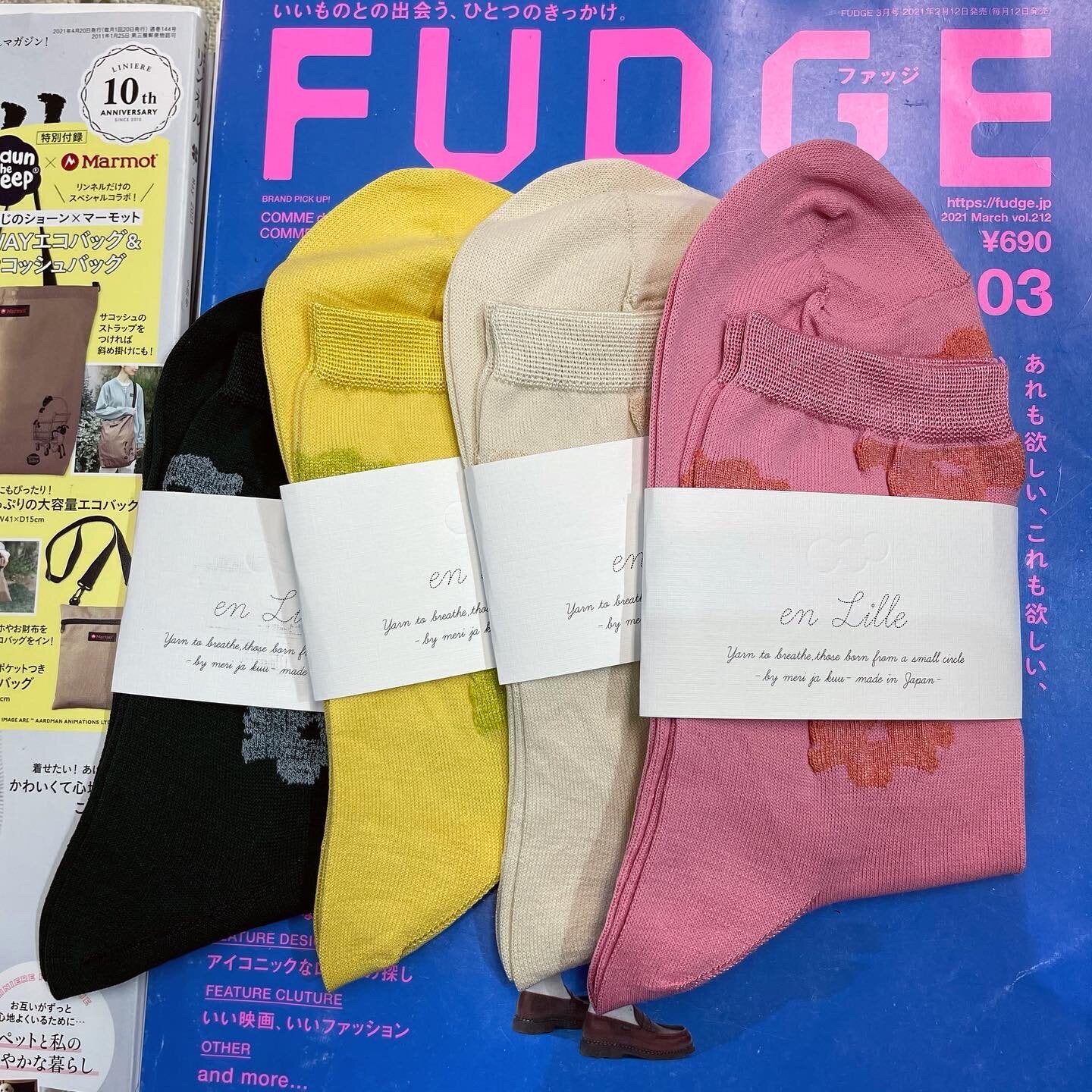 Sale- en Lille Floral Socks, 4 Colors, made in Japan