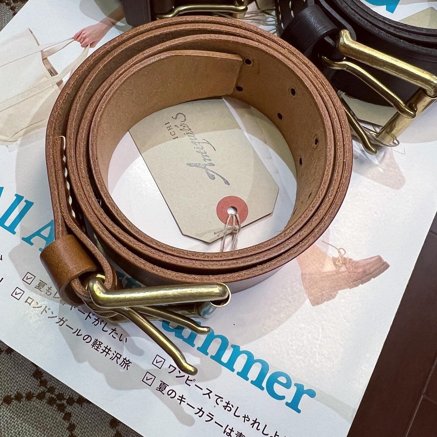 Sale- Ichi ANTIQUITES Cowhide Belt, 2 Colors, made in Japan