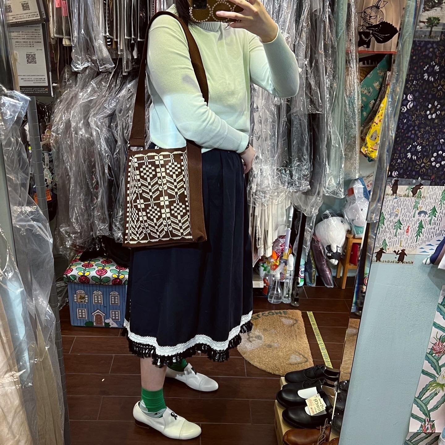 Sale- French bull Brown Bag, made in Japan
