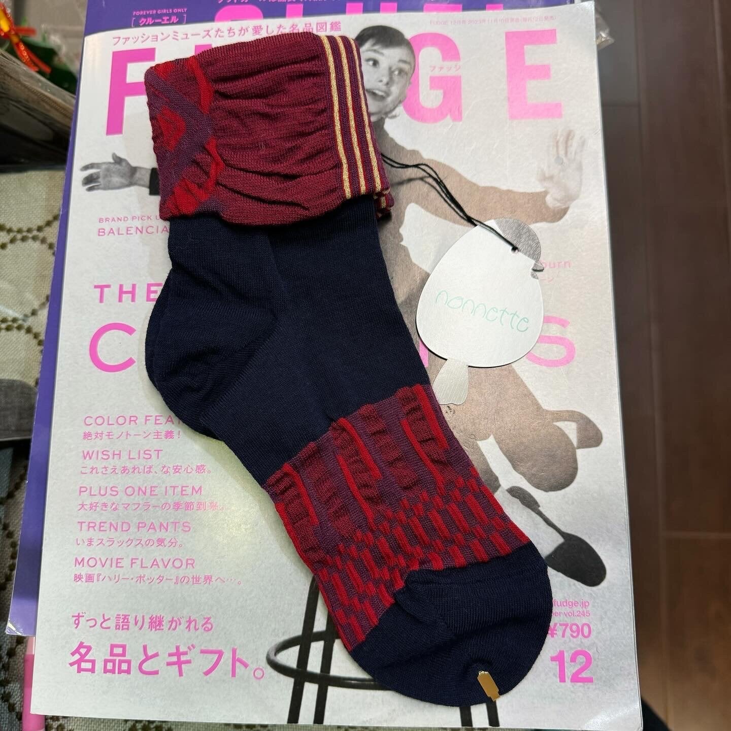 Sale- Nonnette Wool Socks, 2 Colors, made in Japan