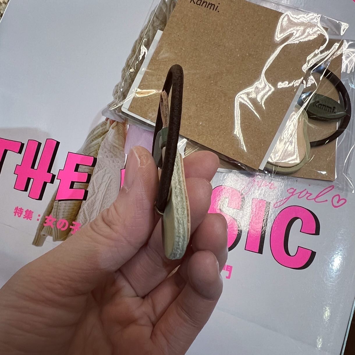 Kanmi Leather Pear Hair Band, made in Japan