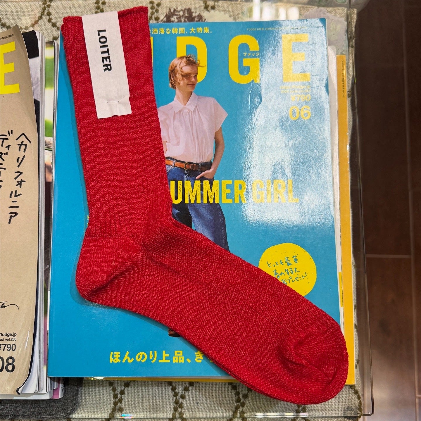 Ichi LOITER Linen Rib Socks, 6 Colos, made in Japan