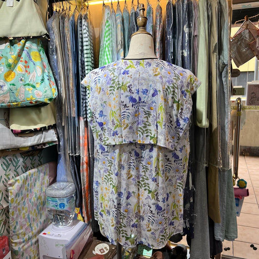 EXTRA30- Bon Vieux Temps Floral Vest Top, made in Japan