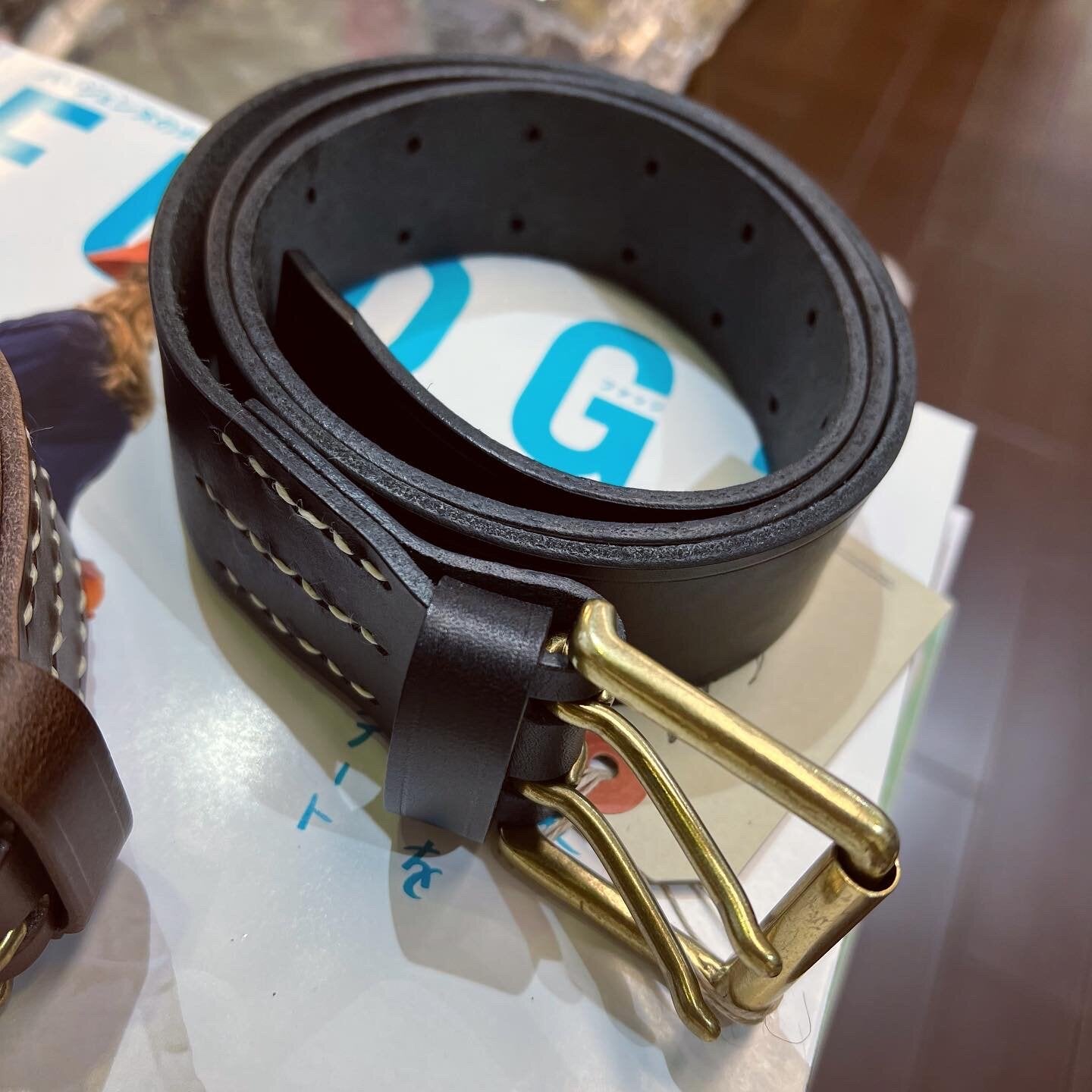 Sale- Ichi ANTIQUITES Cowhide Belt, 2 Colors, made in Japan