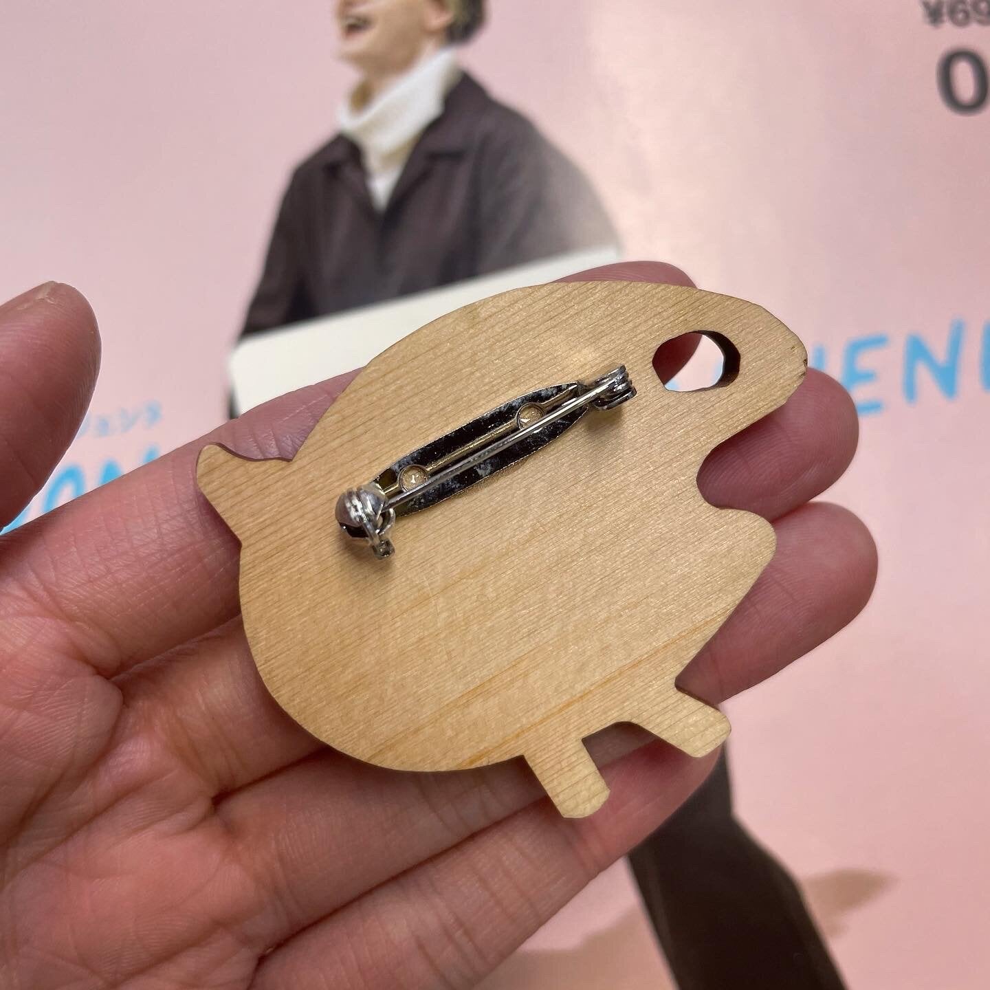 Childwoman Wood-made Brooch, made in Japan