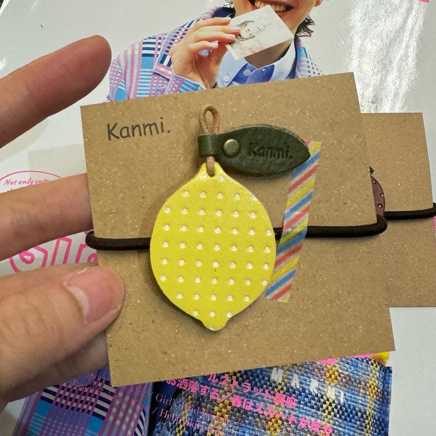 Kanmi Leather Rubber Band, Hair band, made in Japan