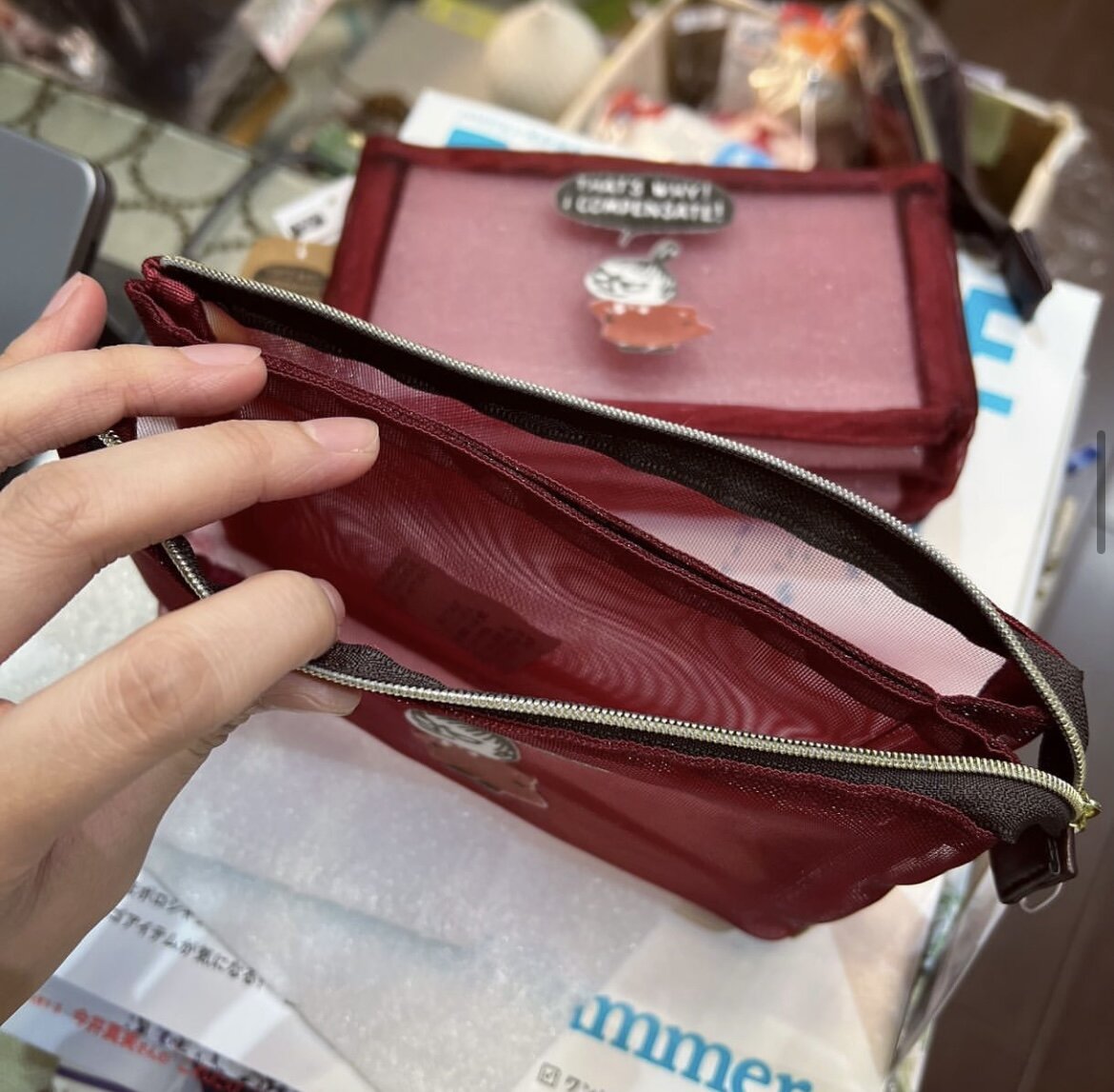 Sale- Little My Red Pouch, Pencil Bag