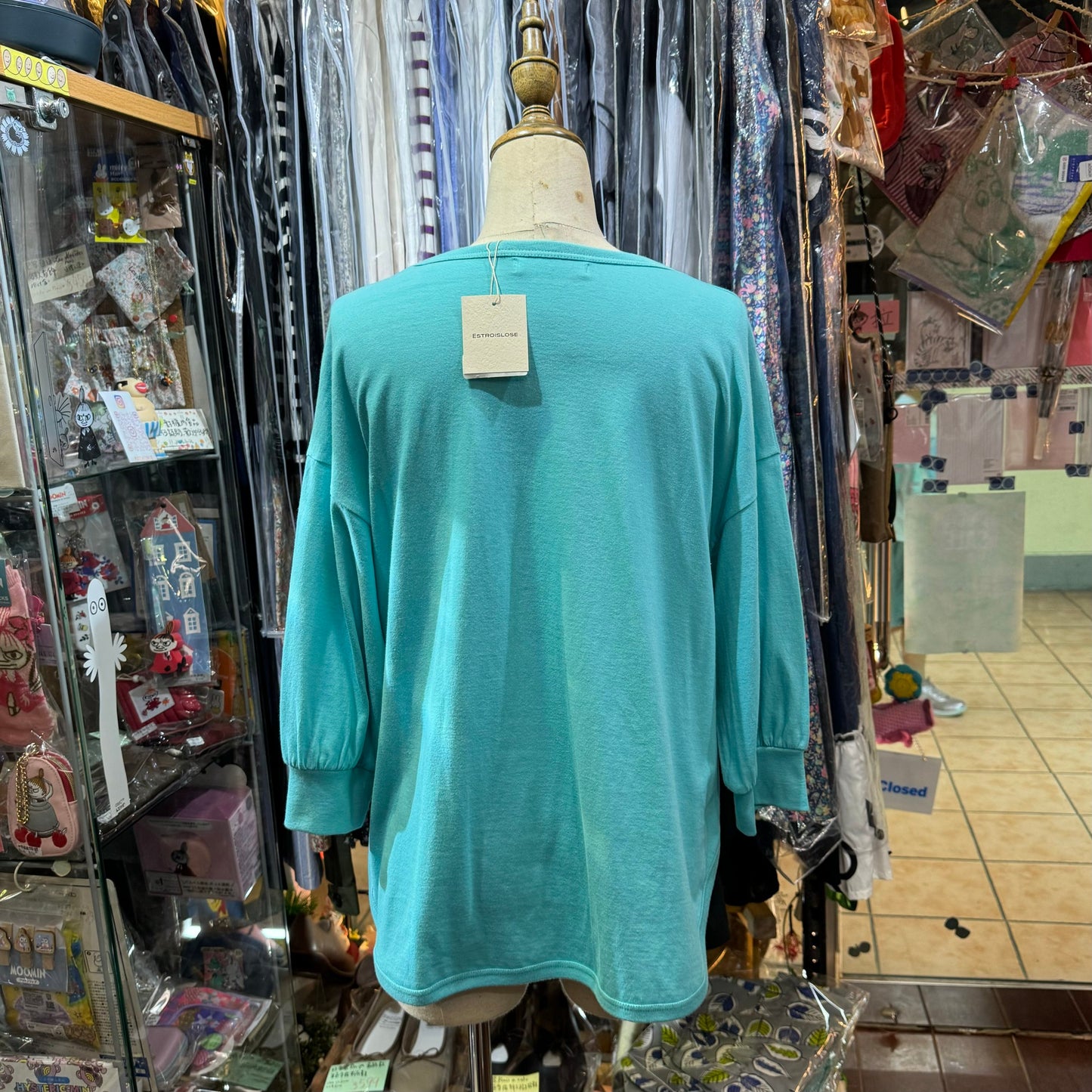 Sale- Estroislose Turquoise T-shirt, made in Japan