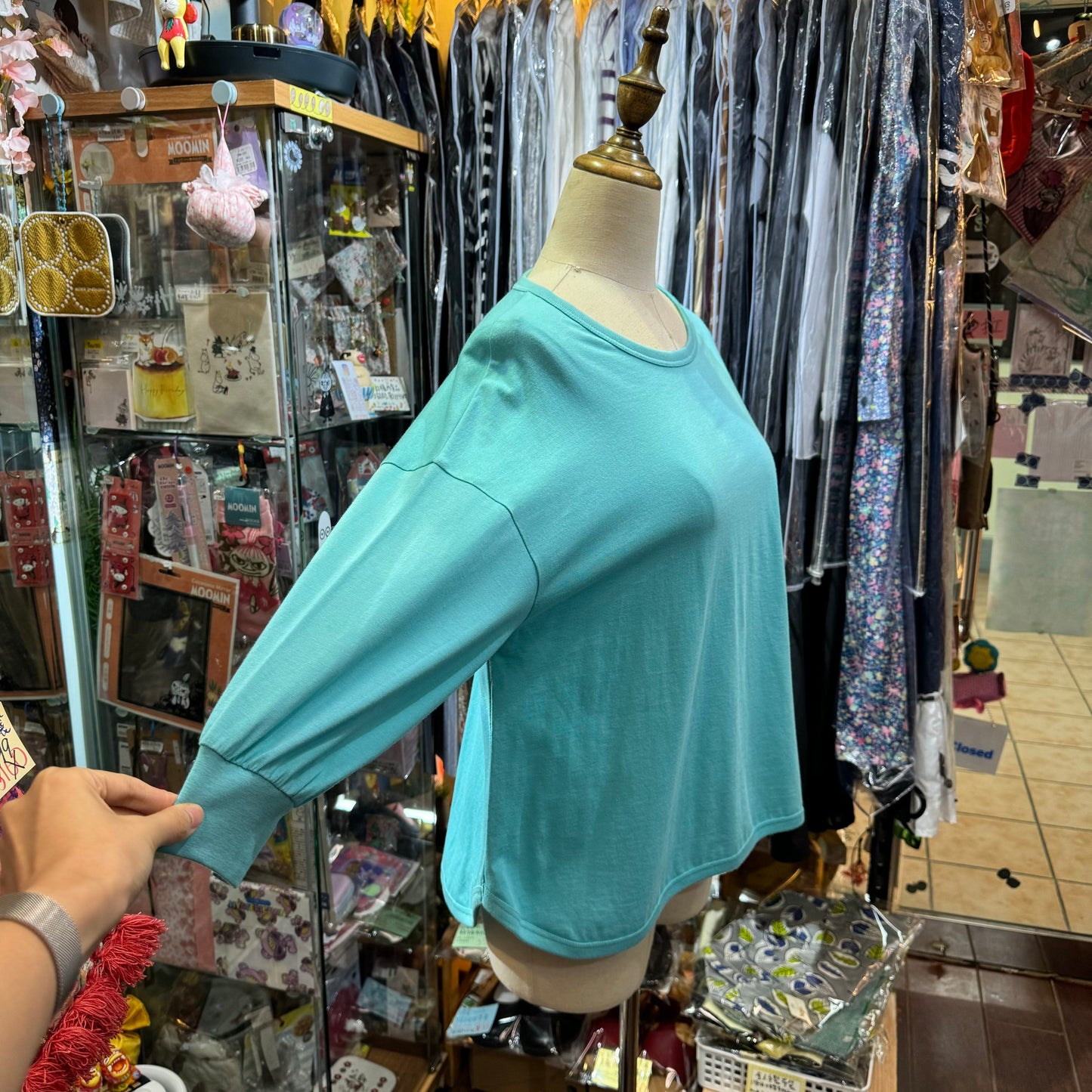Sale- Estroislose Turquoise T-shirt, made in Japan