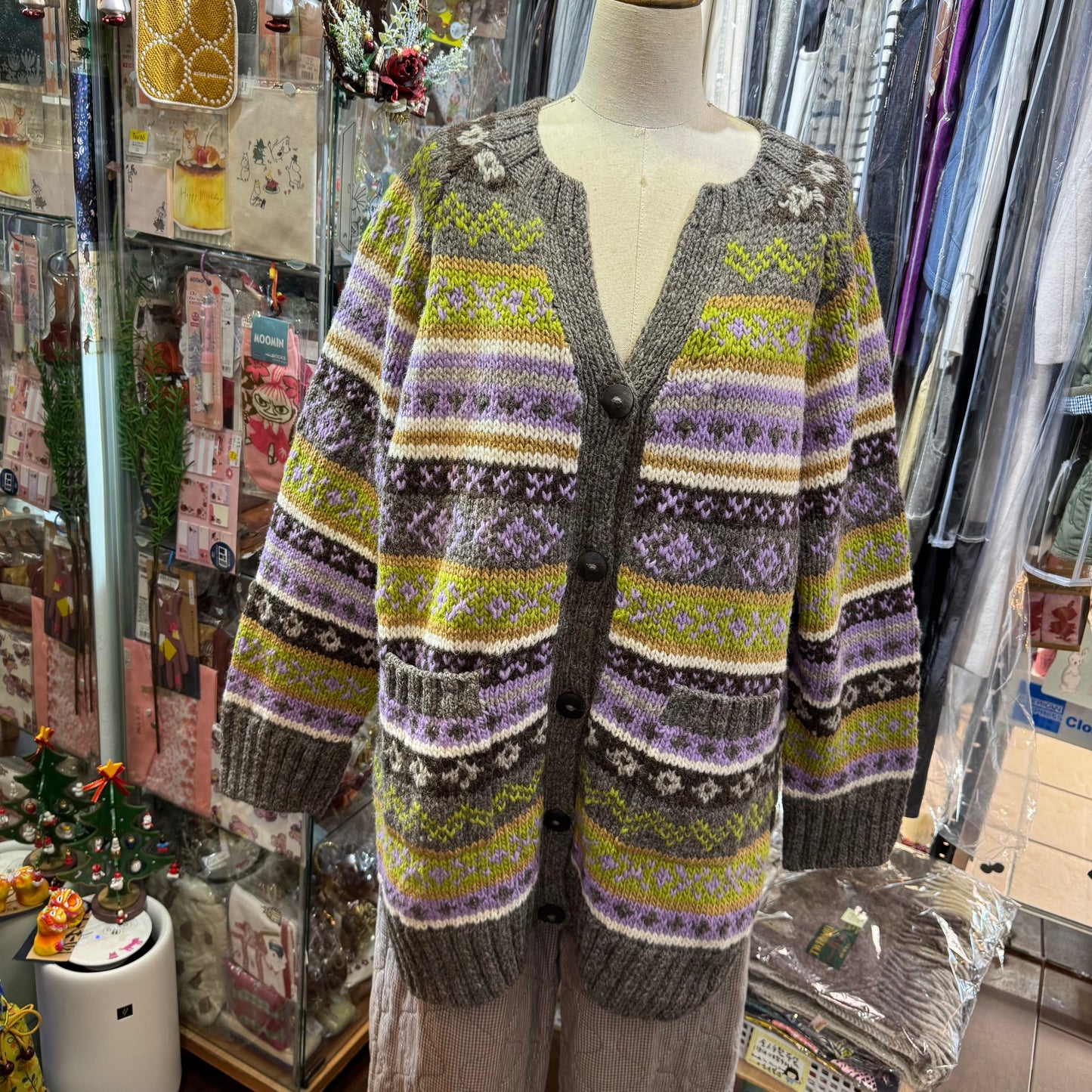 Sale- Tumugu Long Cardigan, Handmade in Peru
