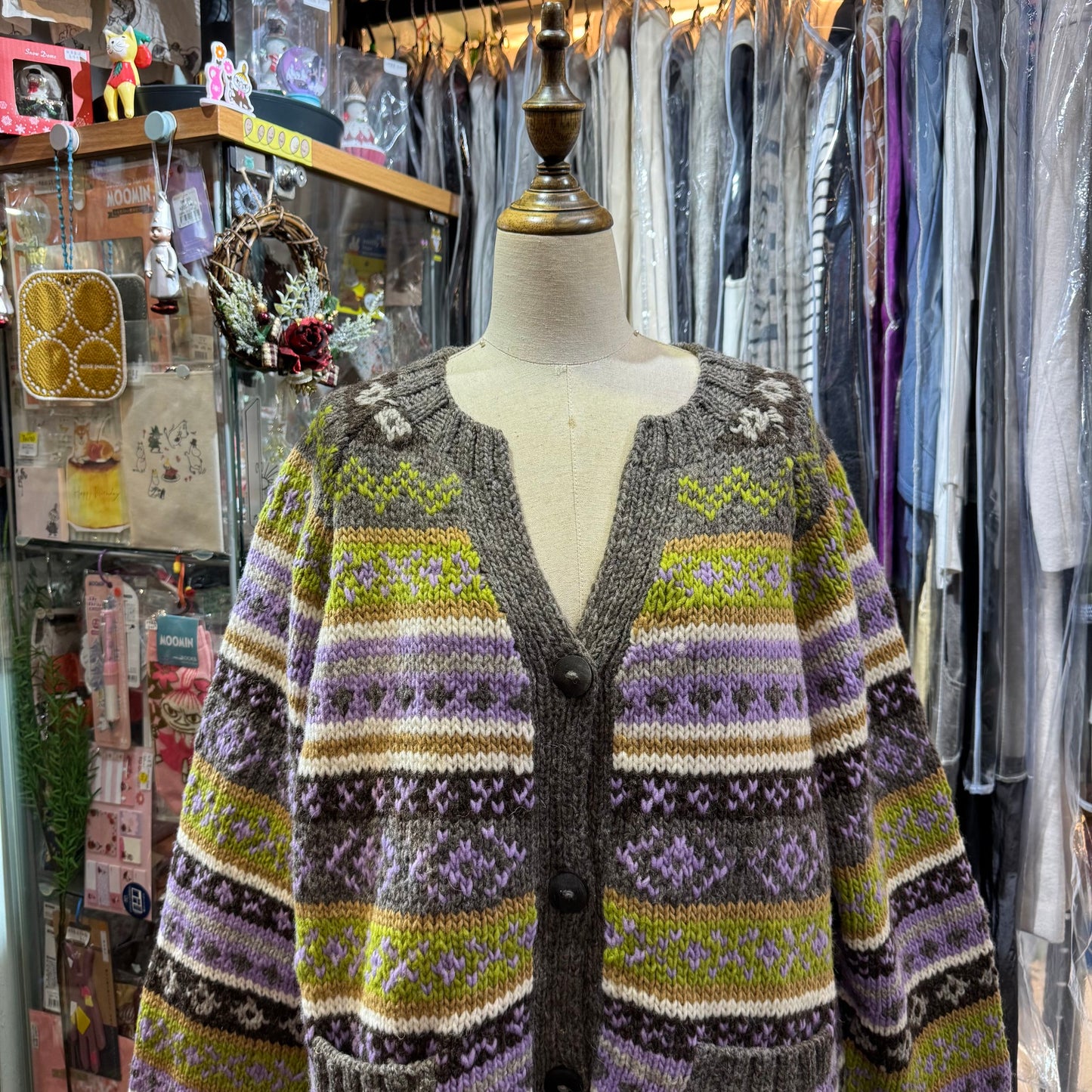 Sale- Tumugu Long Cardigan, Handmade in Peru