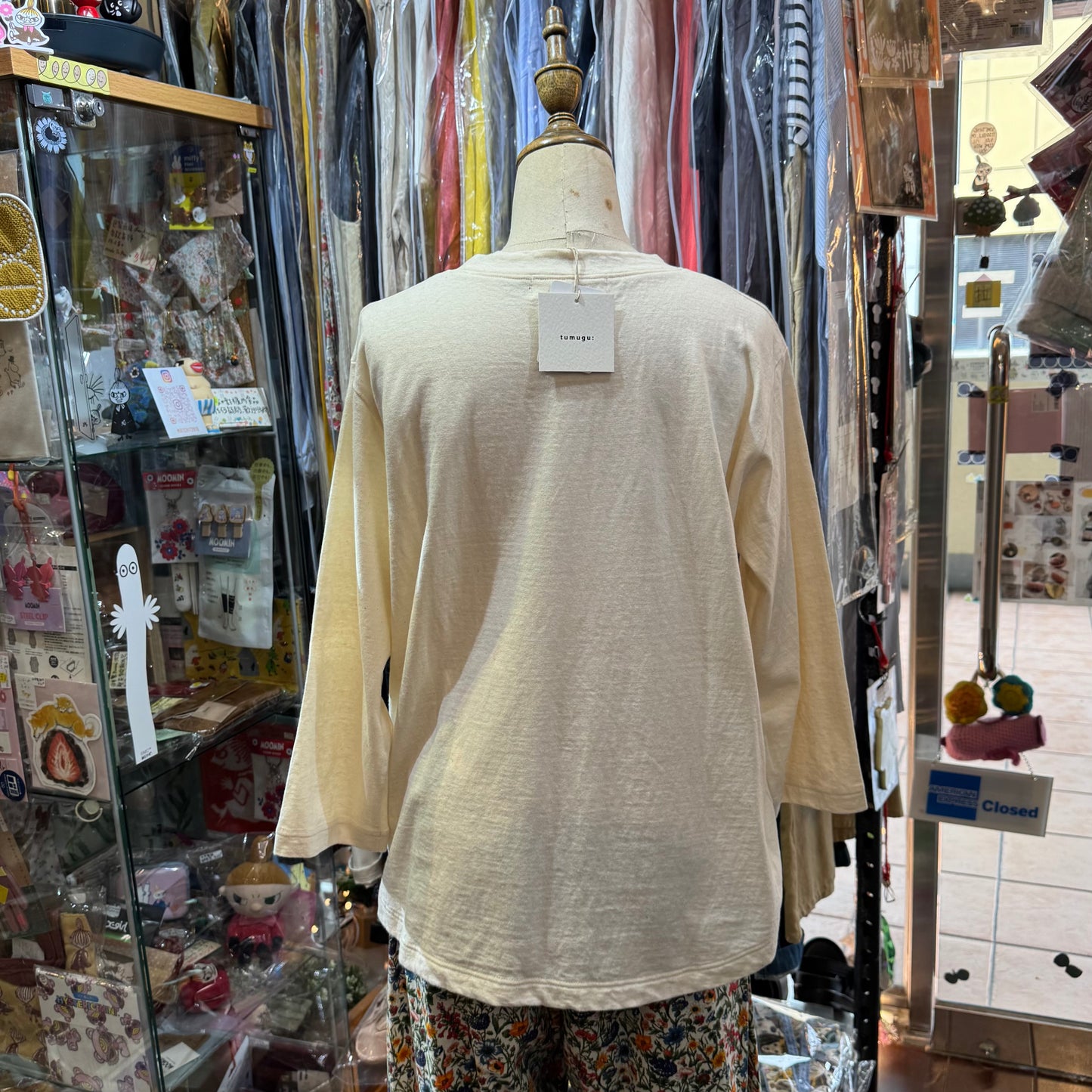 Tumugu Natural On my Way T-shirt, made in Japan