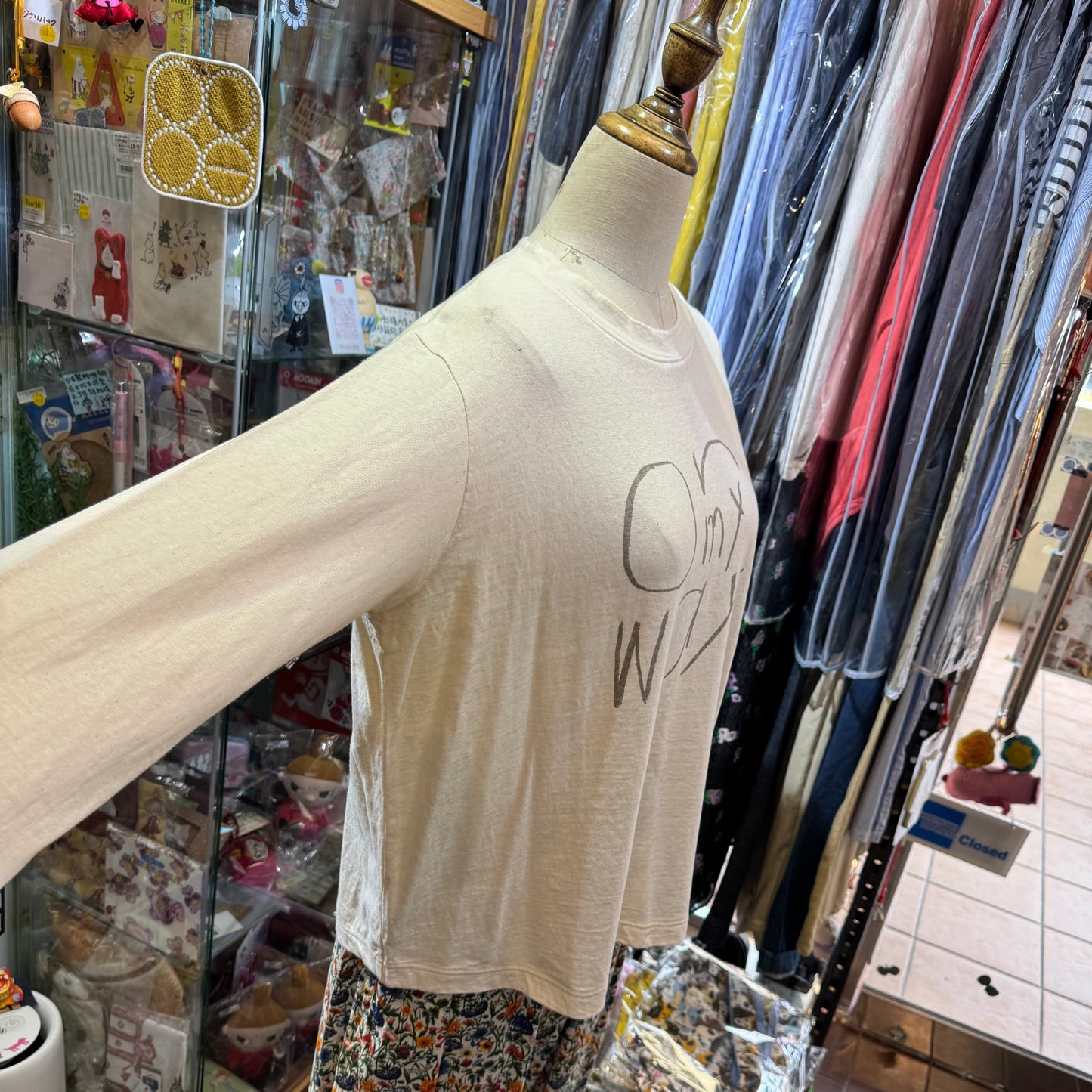 Tumugu Natural On my Way T-shirt, made in Japan