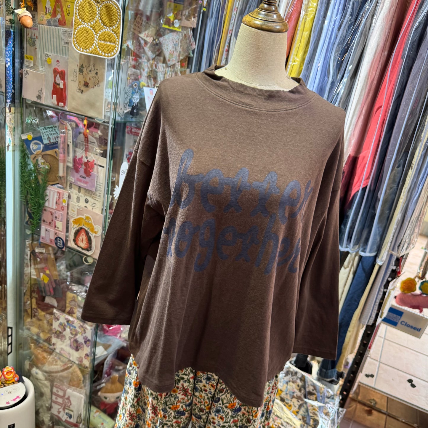 Tumugu Better Together Brown T-shirt, made in Japan