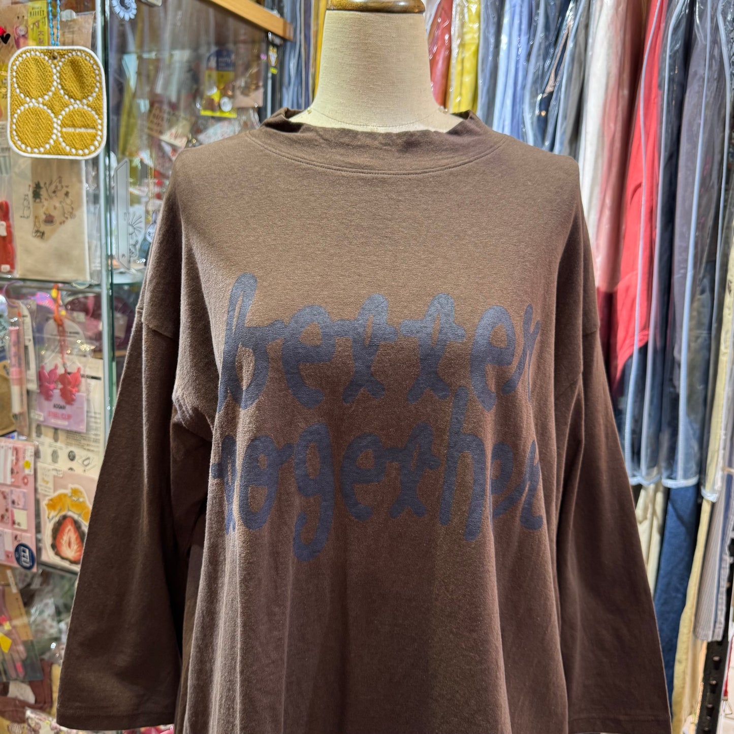 Tumugu Better Together Brown T-shirt, made in Japan