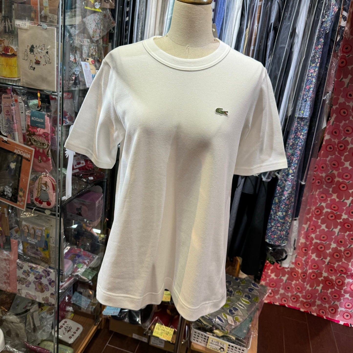 Sale- Lacoste X Beams Boy White A-line T-shirt, size 36, made in Japan