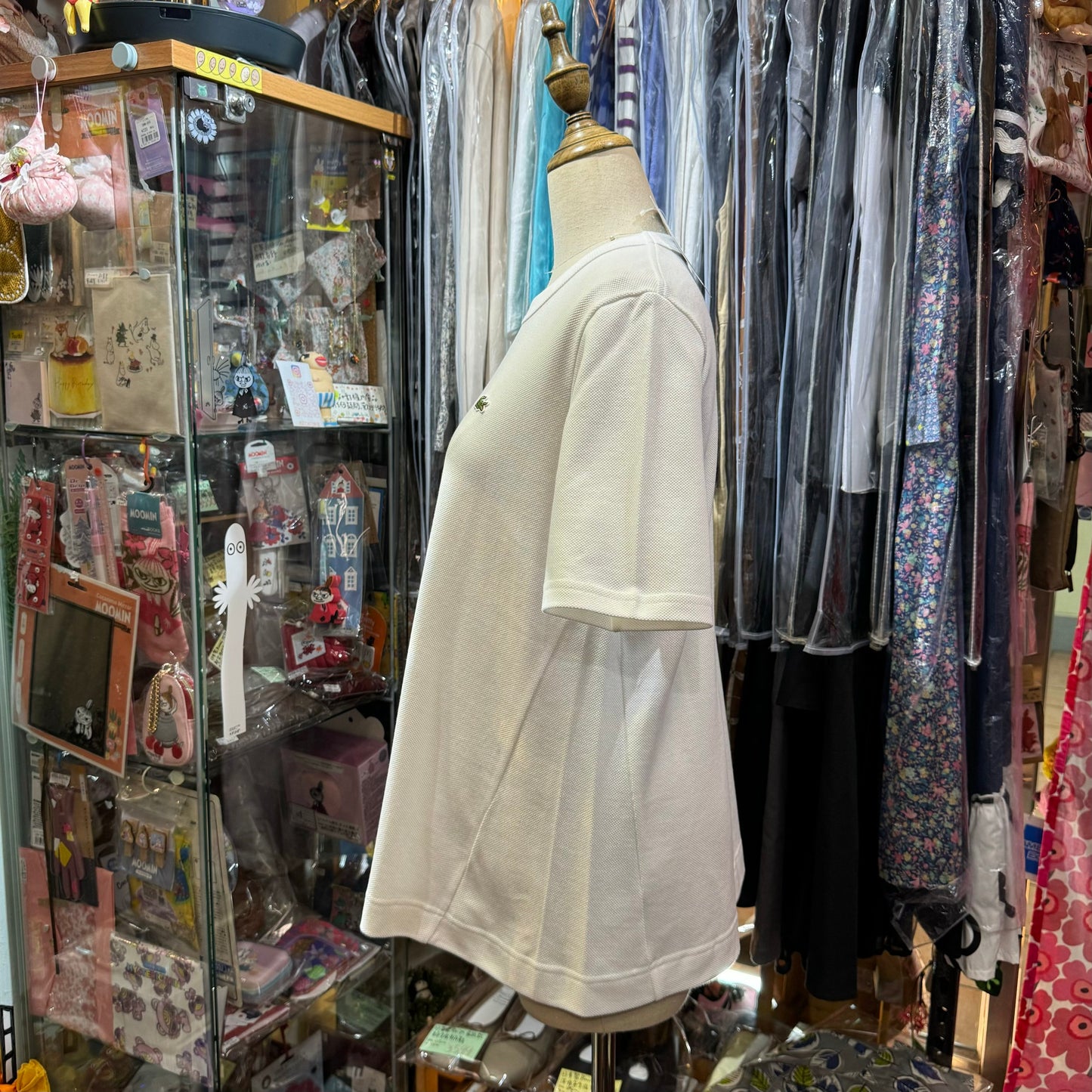 Sale- Lacoste X Beams Boy White A-line T-shirt, size 36, made in Japan