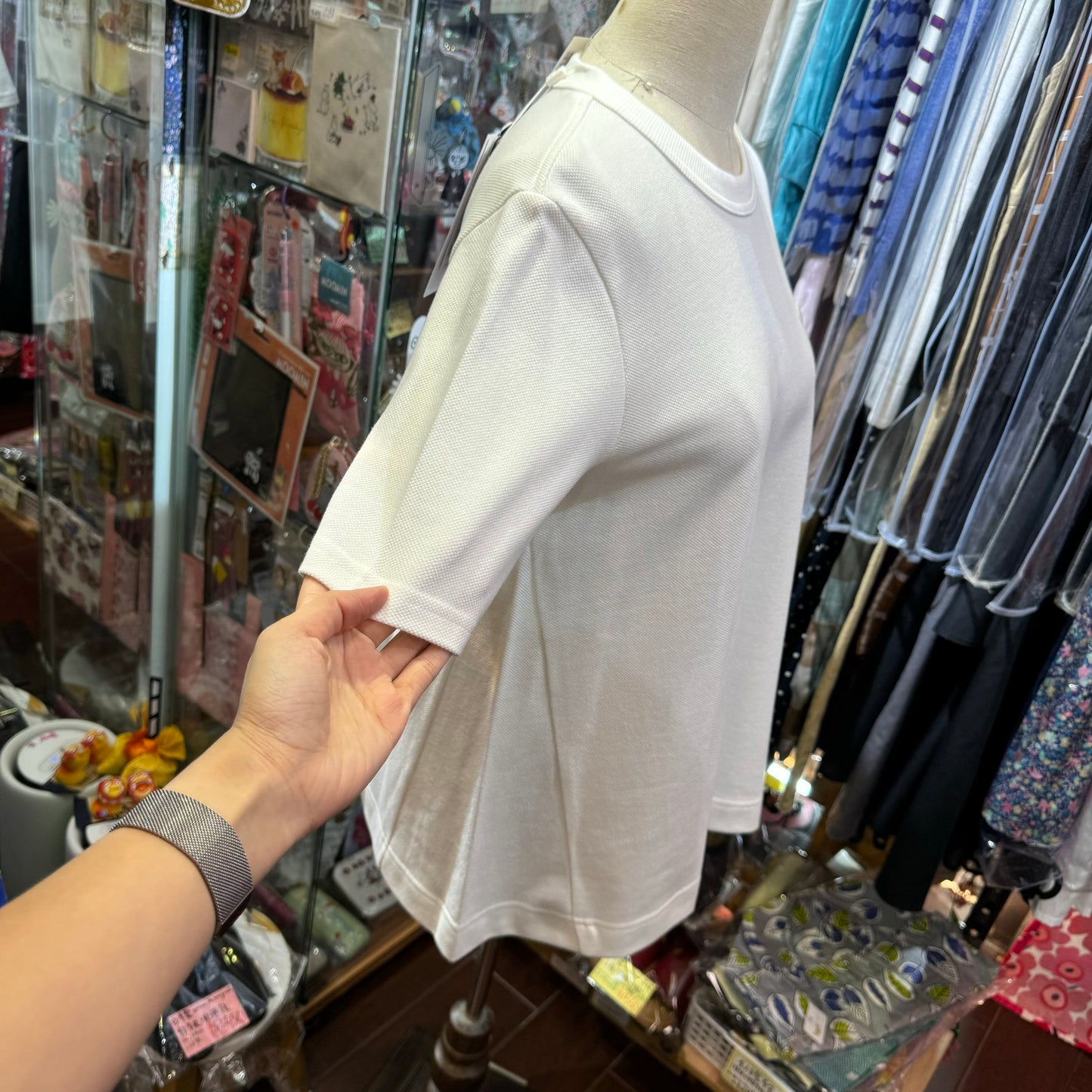 Sale- Lacoste X Beams Boy White A-line T-shirt, size 36, made in Japan