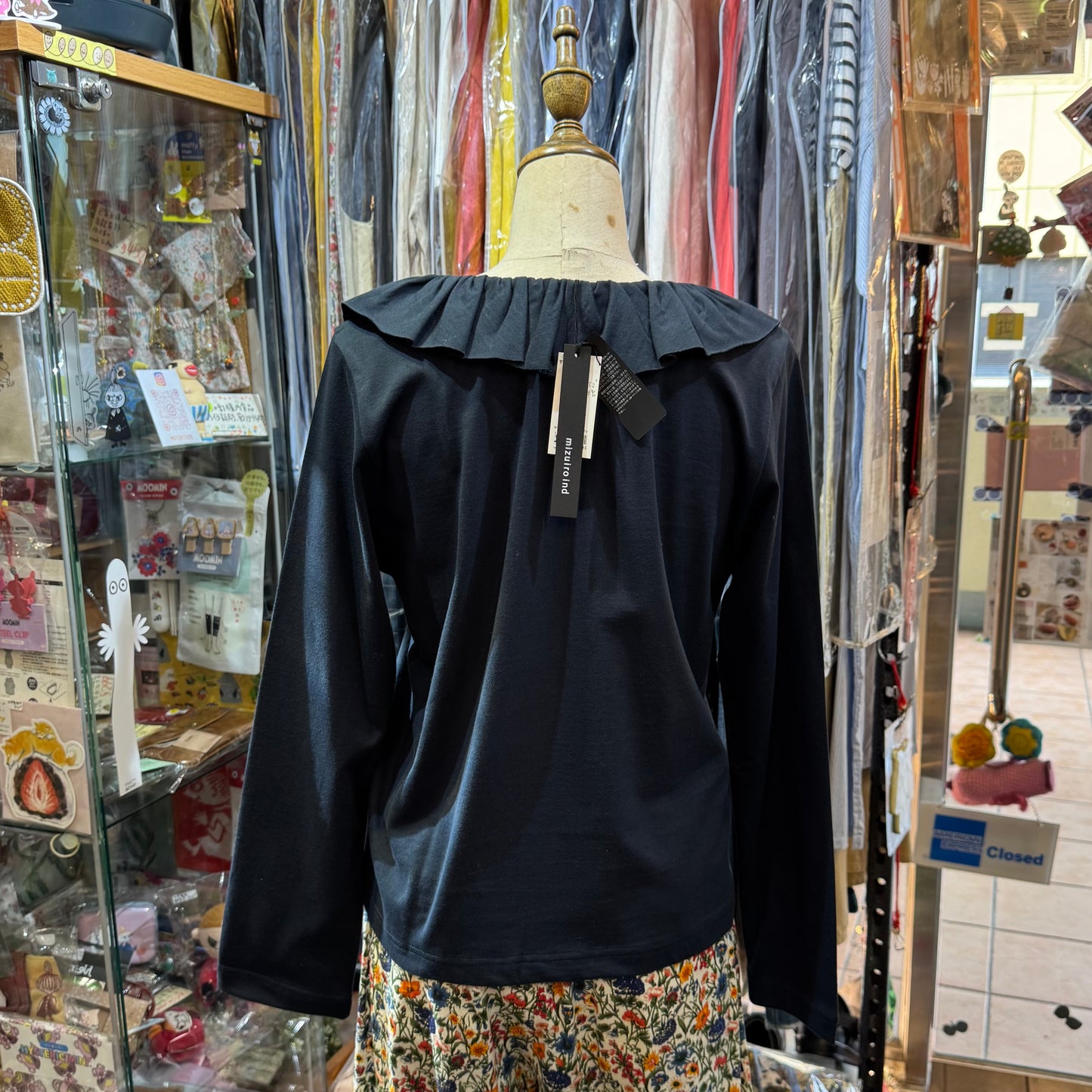 Mizuiro Ind Frill Top, 2 Colors, made in Japan