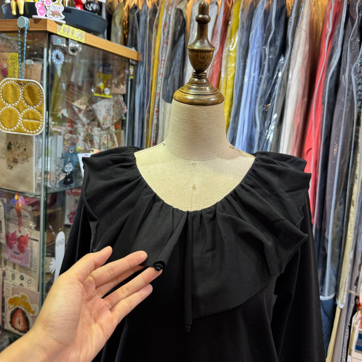 Mizuiro Ind Frill Top, 2 Colors, made in Japan