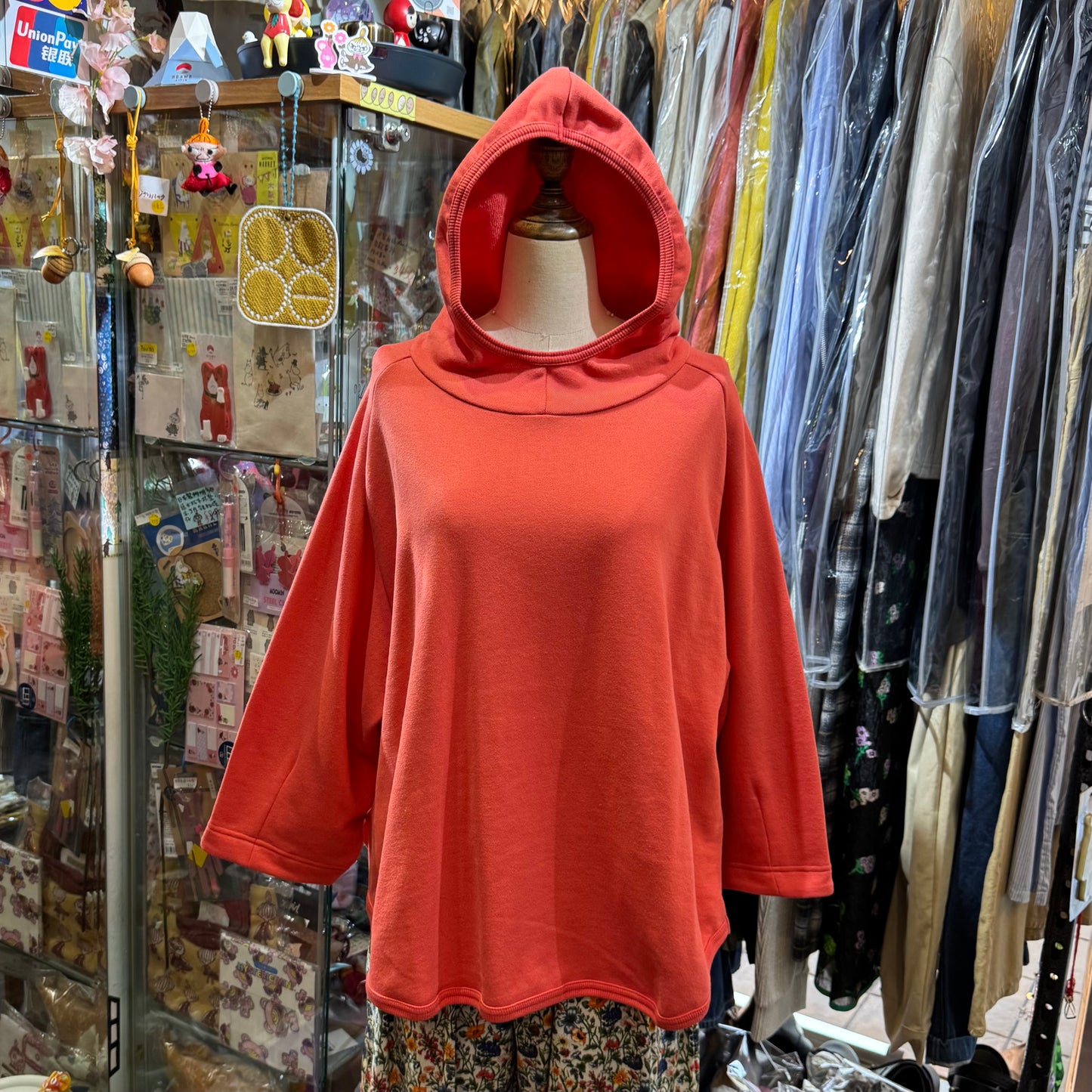 Estroislose Pink Hoodie Top, made in Japan