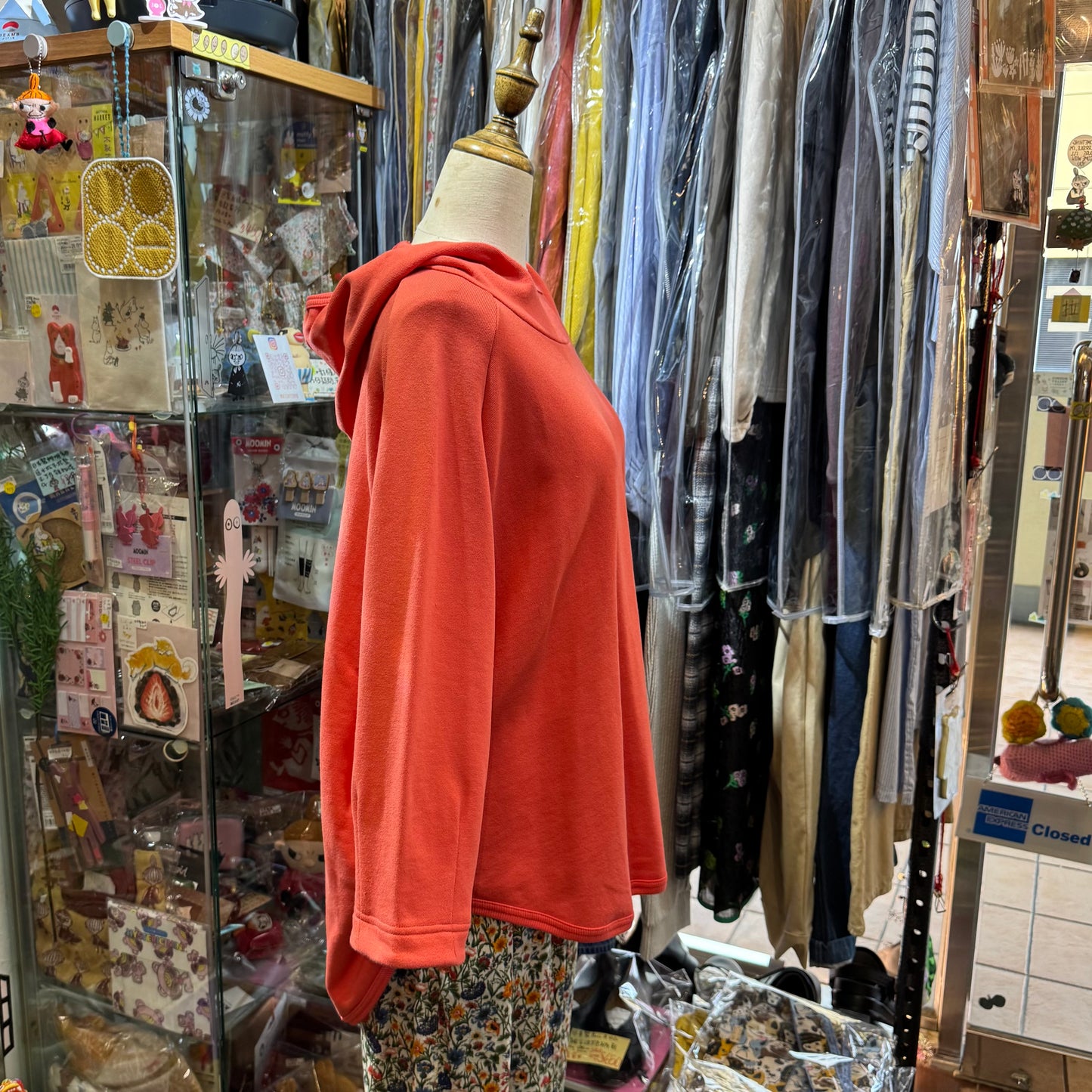 Estroislose Pink Hoodie Top, made in Japan