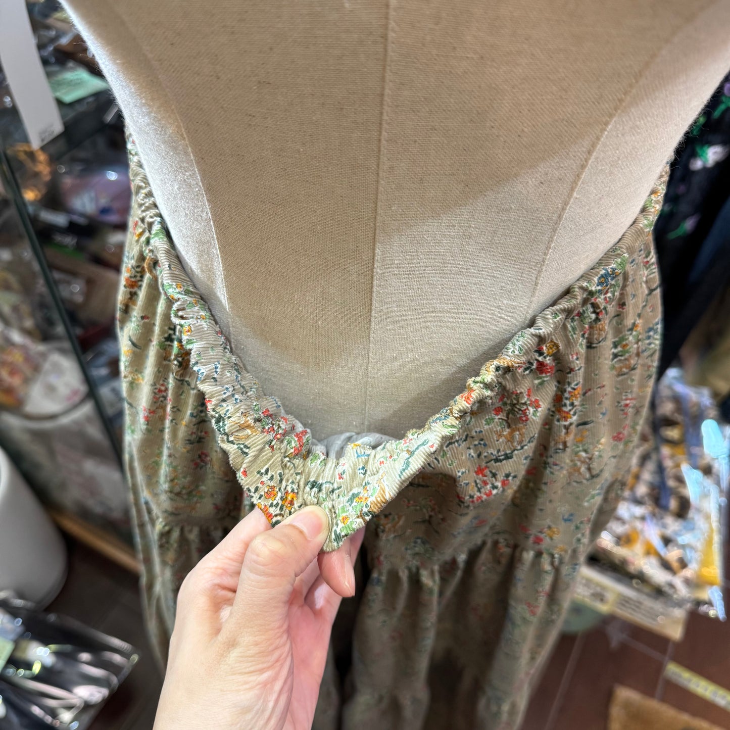 Vent d Ouest x Liberty London HOKKOH Animals Beige Skirt, made in Japan