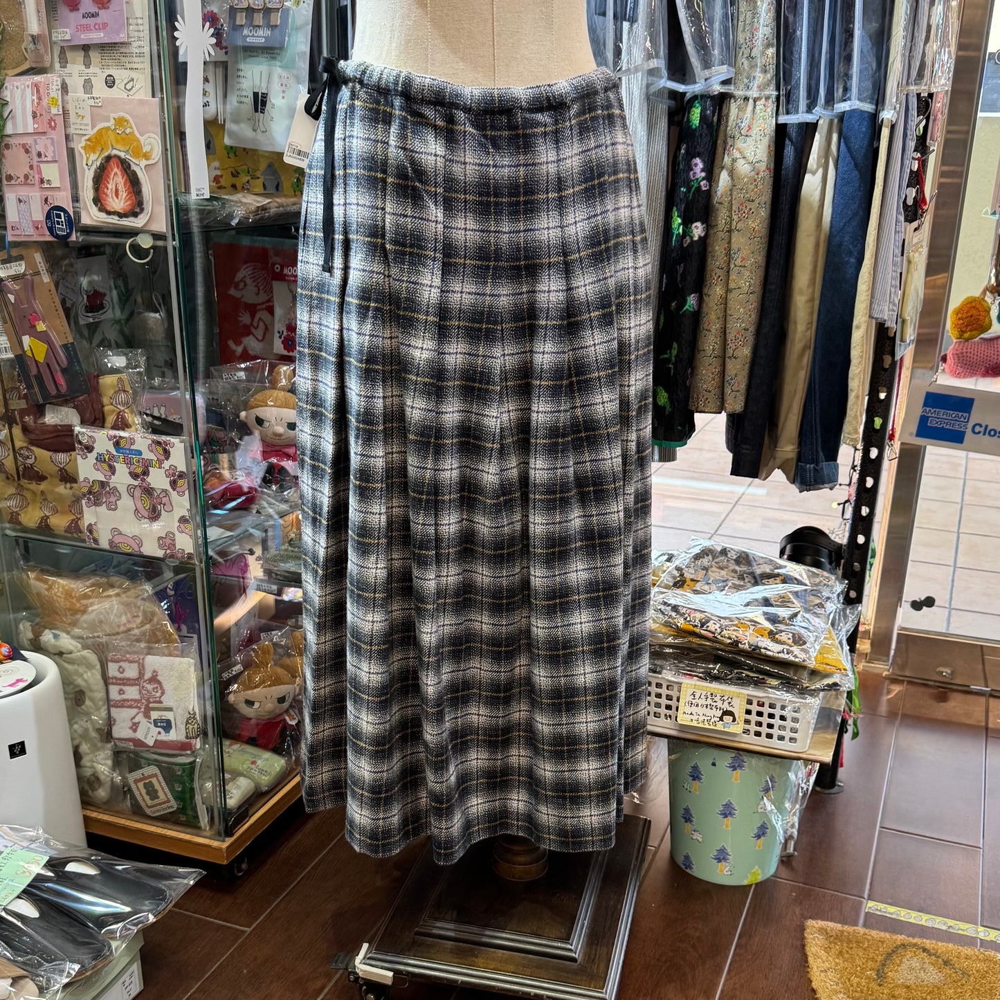 Ina TWEDDY Checked Skirt, made in Japan