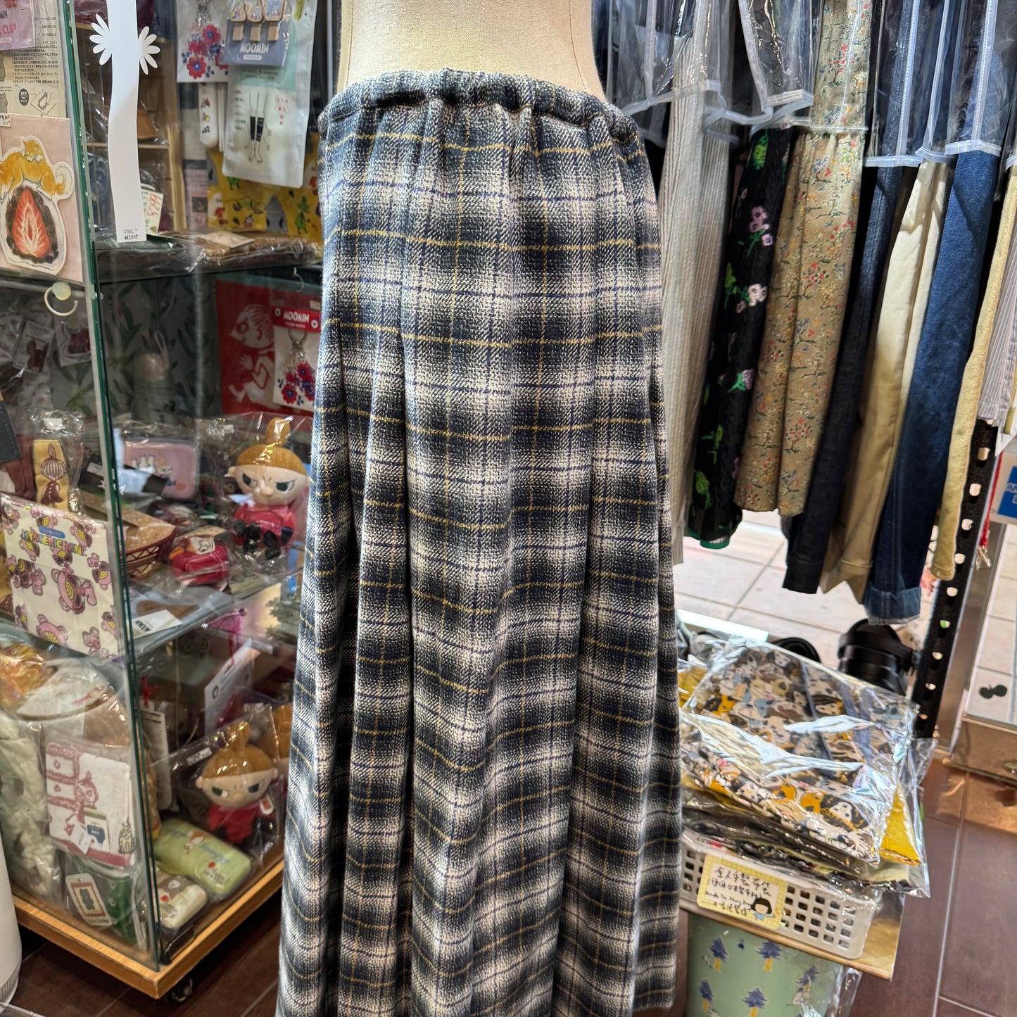 Ina TWEDDY Checked Skirt, made in Japan