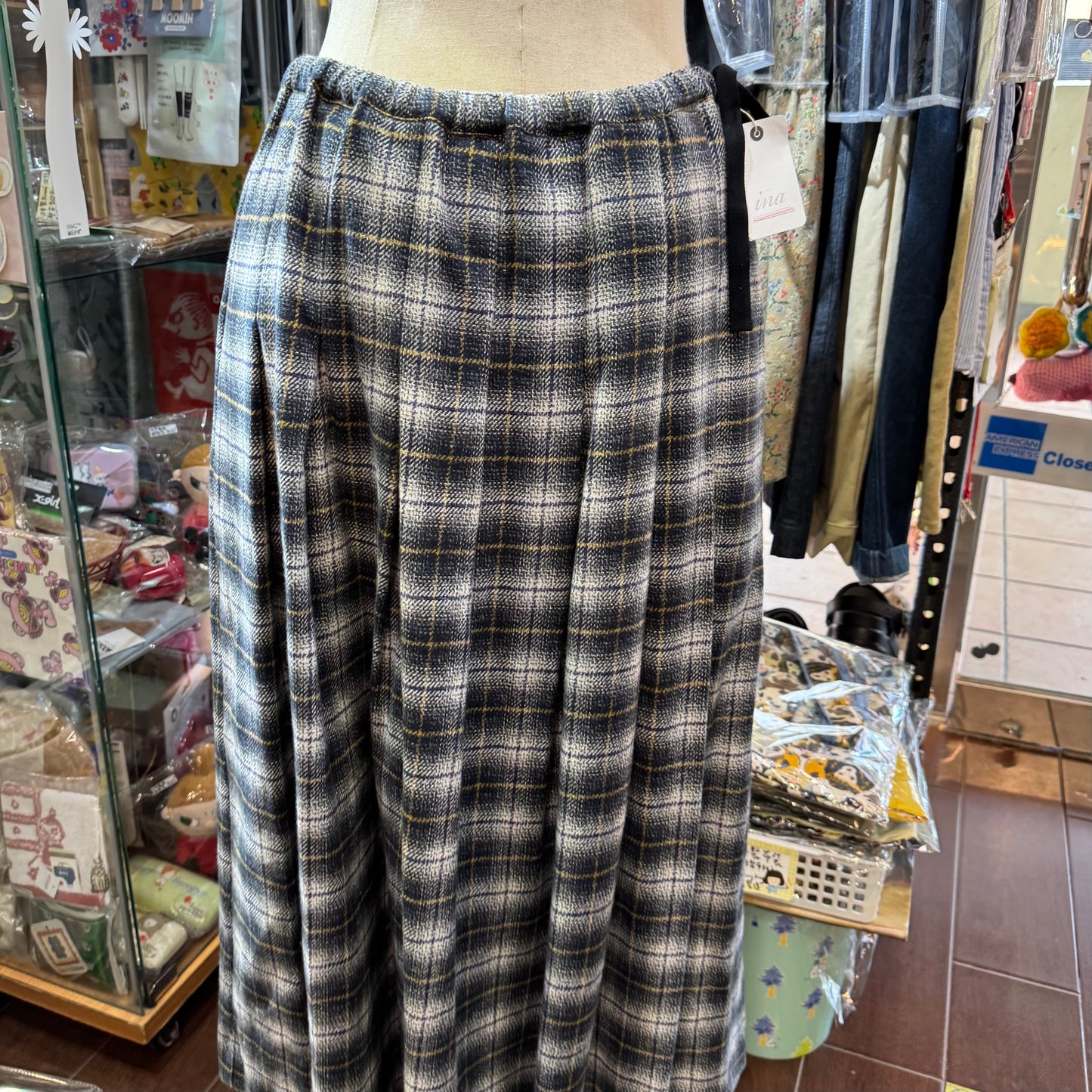 Ina TWEDDY Checked Skirt, made in Japan
