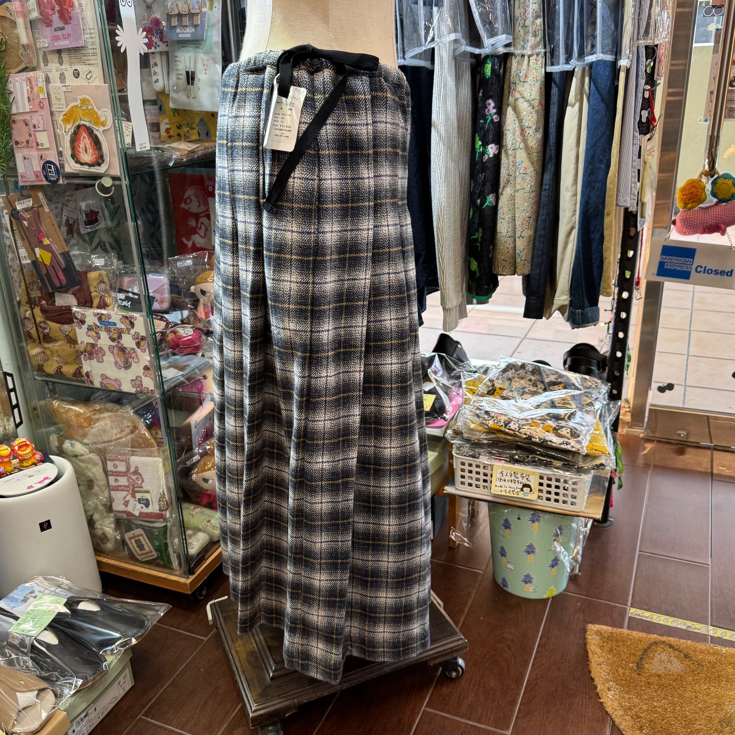 Ina TWEDDY Checked Skirt, made in Japan