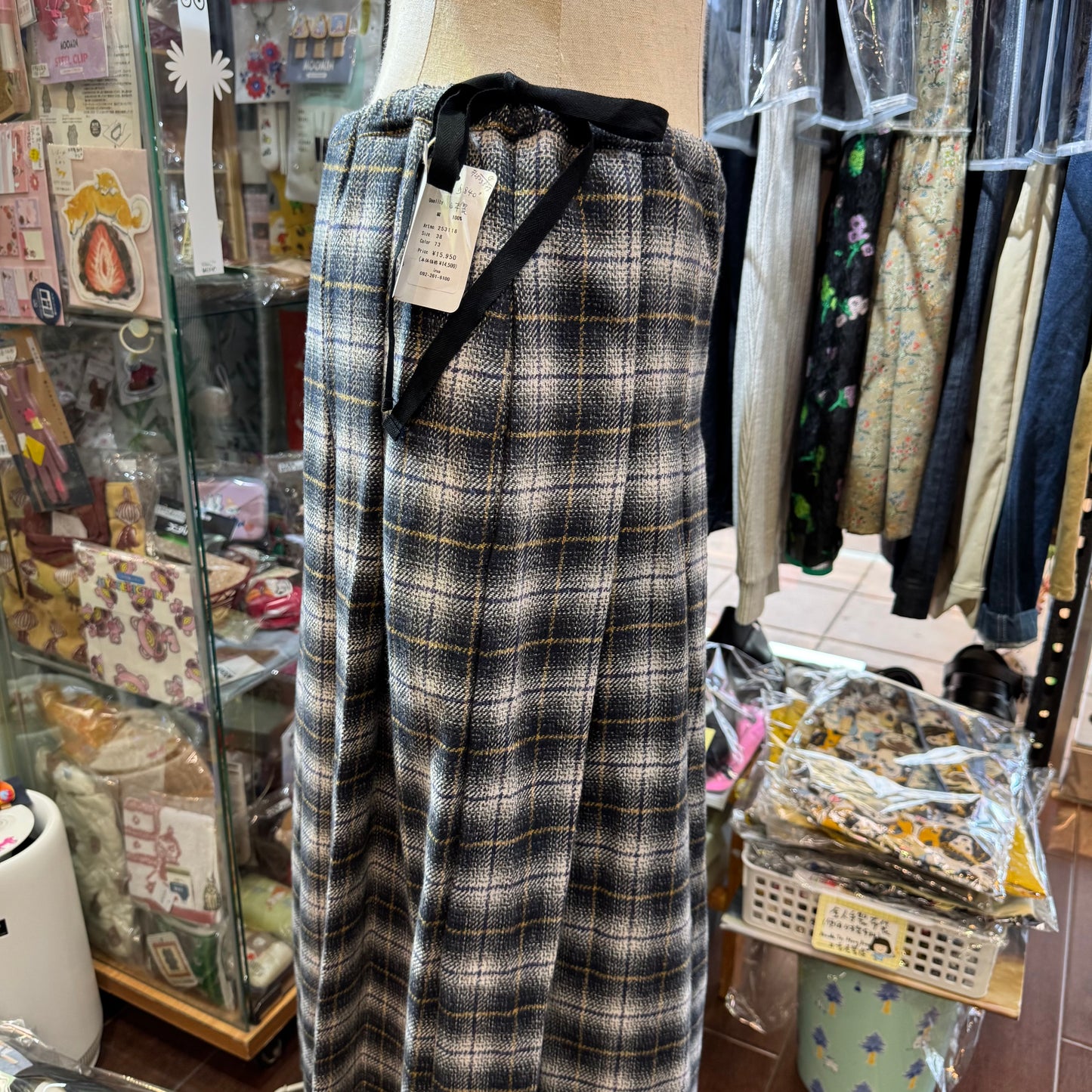 Ina TWEDDY Checked Skirt, made in Japan