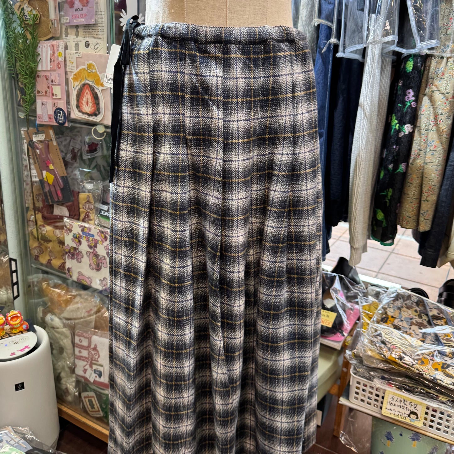 Ina TWEDDY Checked Skirt, made in Japan